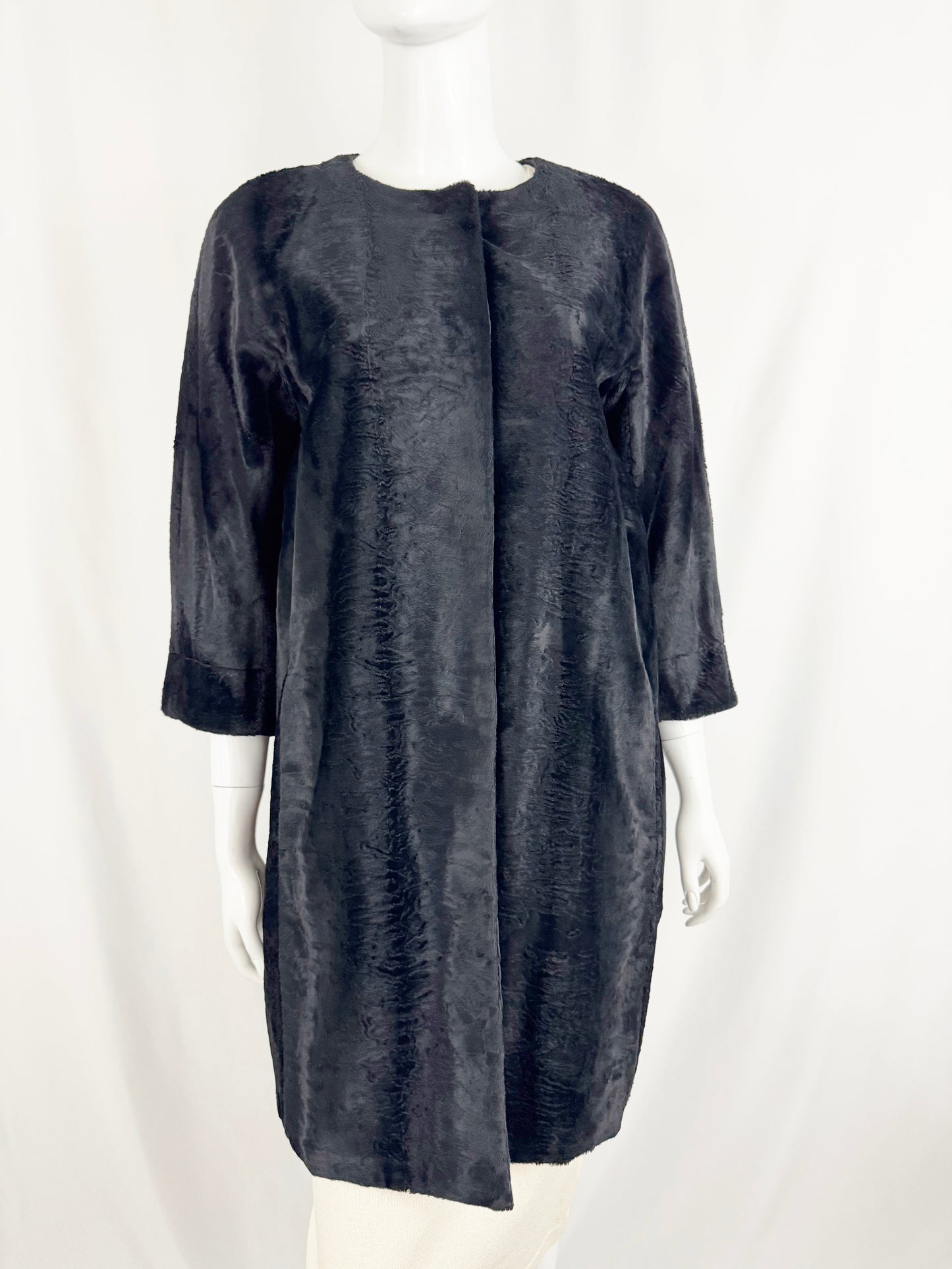 S. Max Mara Faux Fur Reversable Coat Size 6