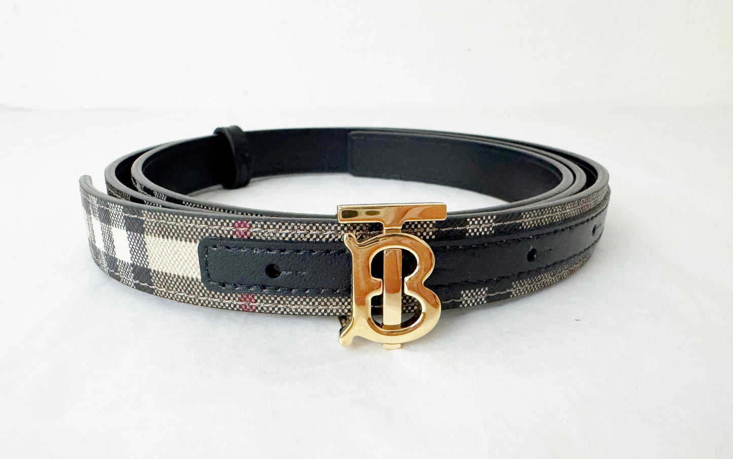 NEW Burberry Check Belt Size M