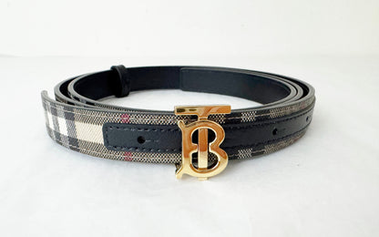 NEW Burberry Check Belt Size M