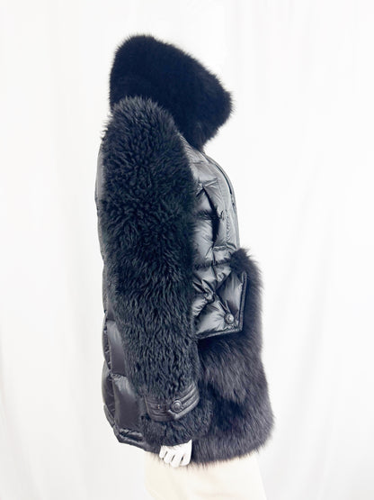 Moncler Puffer and Fur Vest/Coat Size XS