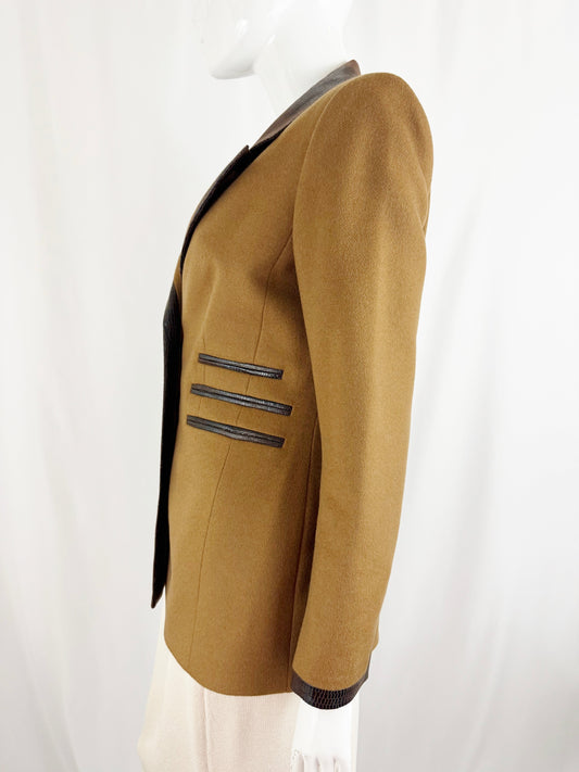 Algo Cashmere with Leather Jacket Size XS