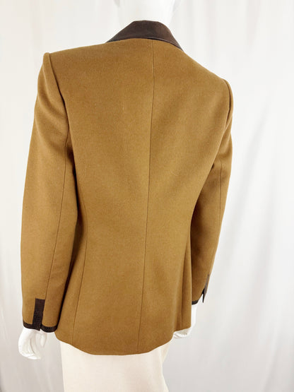 Algo Cashmere with Leather Jacket Size XS