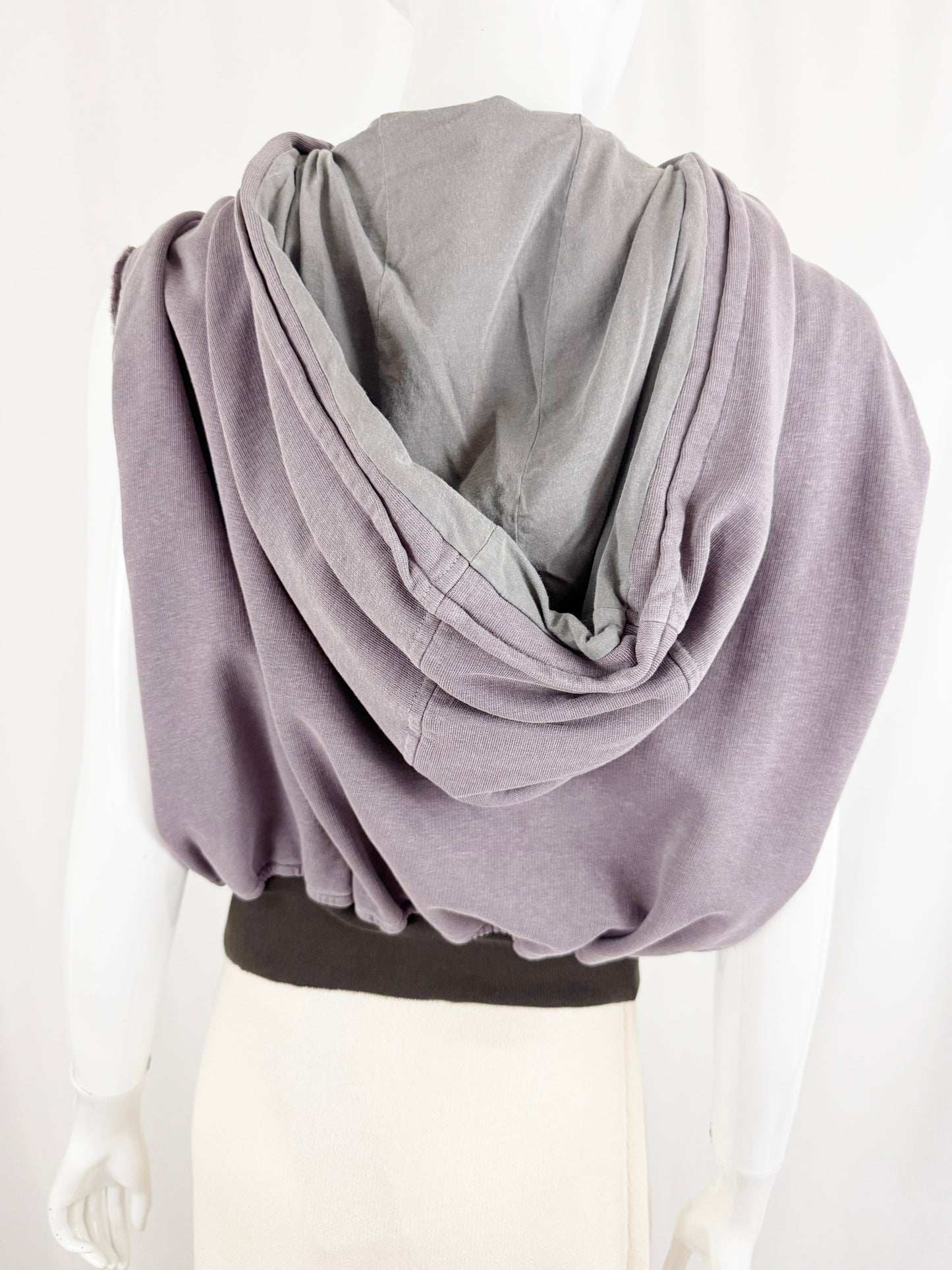 NEW Haider Ackermann Sleeveless Ruched Hoodie Size S