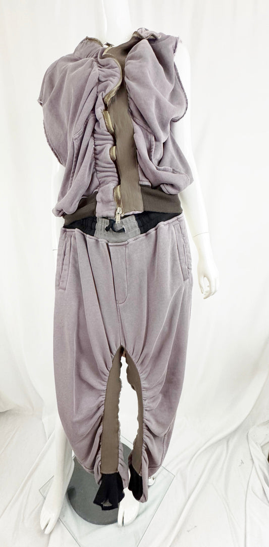 NEW Haider Ackermann Sleeveless Ruched Hoodie Size S