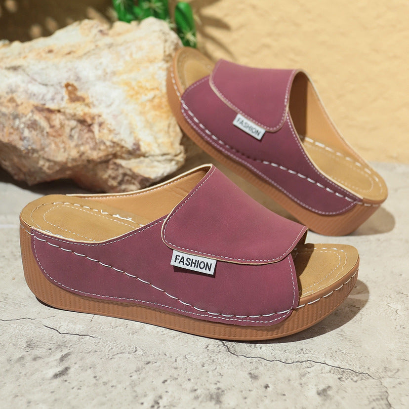 Sandales d’Été Femme à Semelle Épaisse – Style Bohème