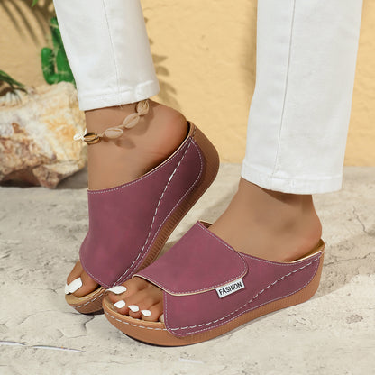 Sandales d’Été Femme à Semelle Épaisse – Style Bohème
