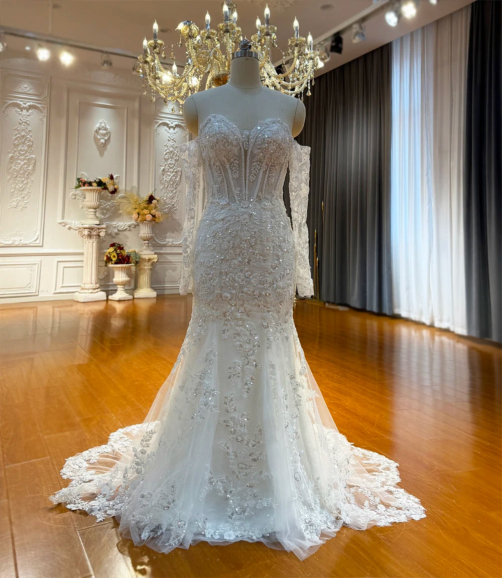 Luxury Beaded Mermaid Wedding Dress