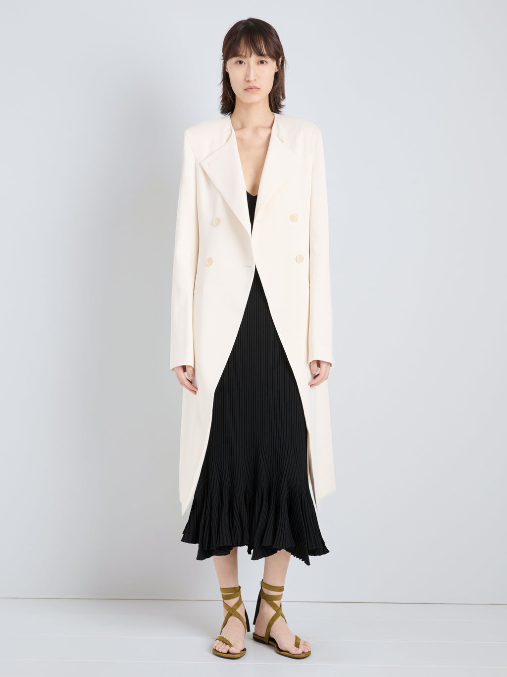 Anouk Women's Coat | Satin Back Crepe, Double-Breasted 2