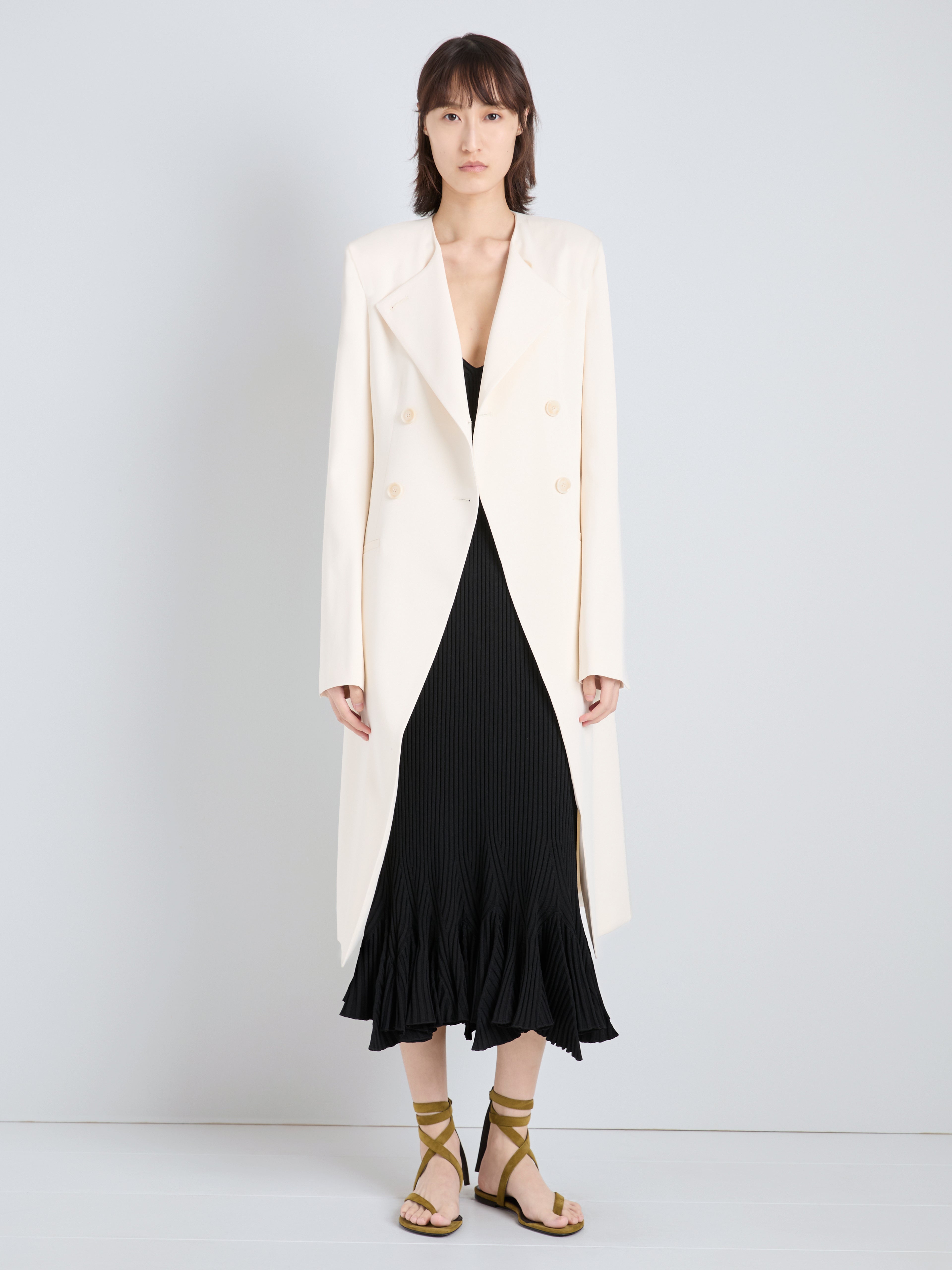 Anouk Women's Coat | Satin Back Crepe, Double-Breasted 2