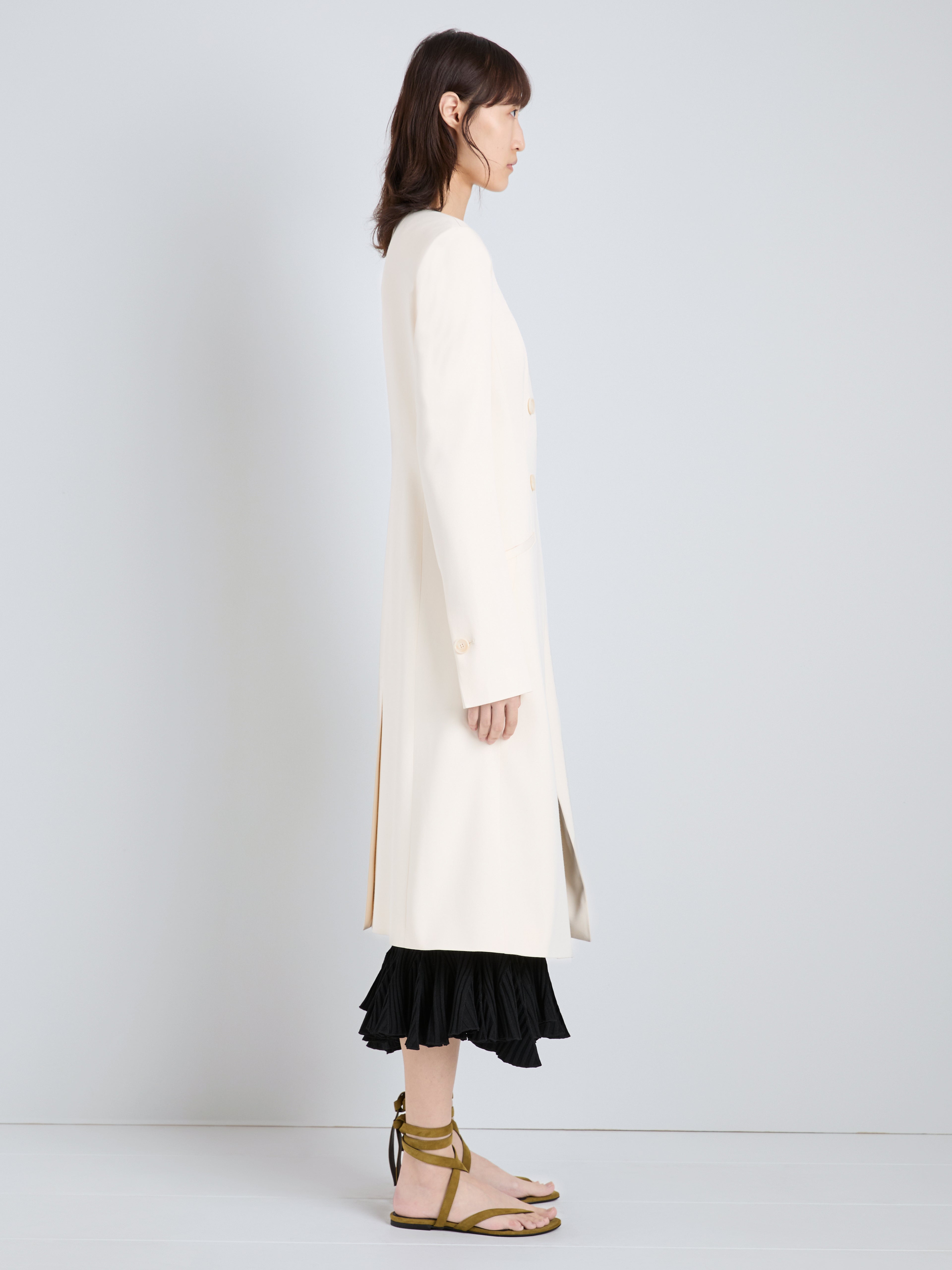 Anouk Women's Coat | Satin Back Crepe, Double-Breasted 3