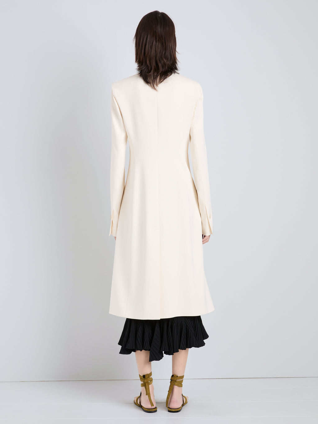 Anouk Women's Coat | Satin Back Crepe, Double-Breasted 4