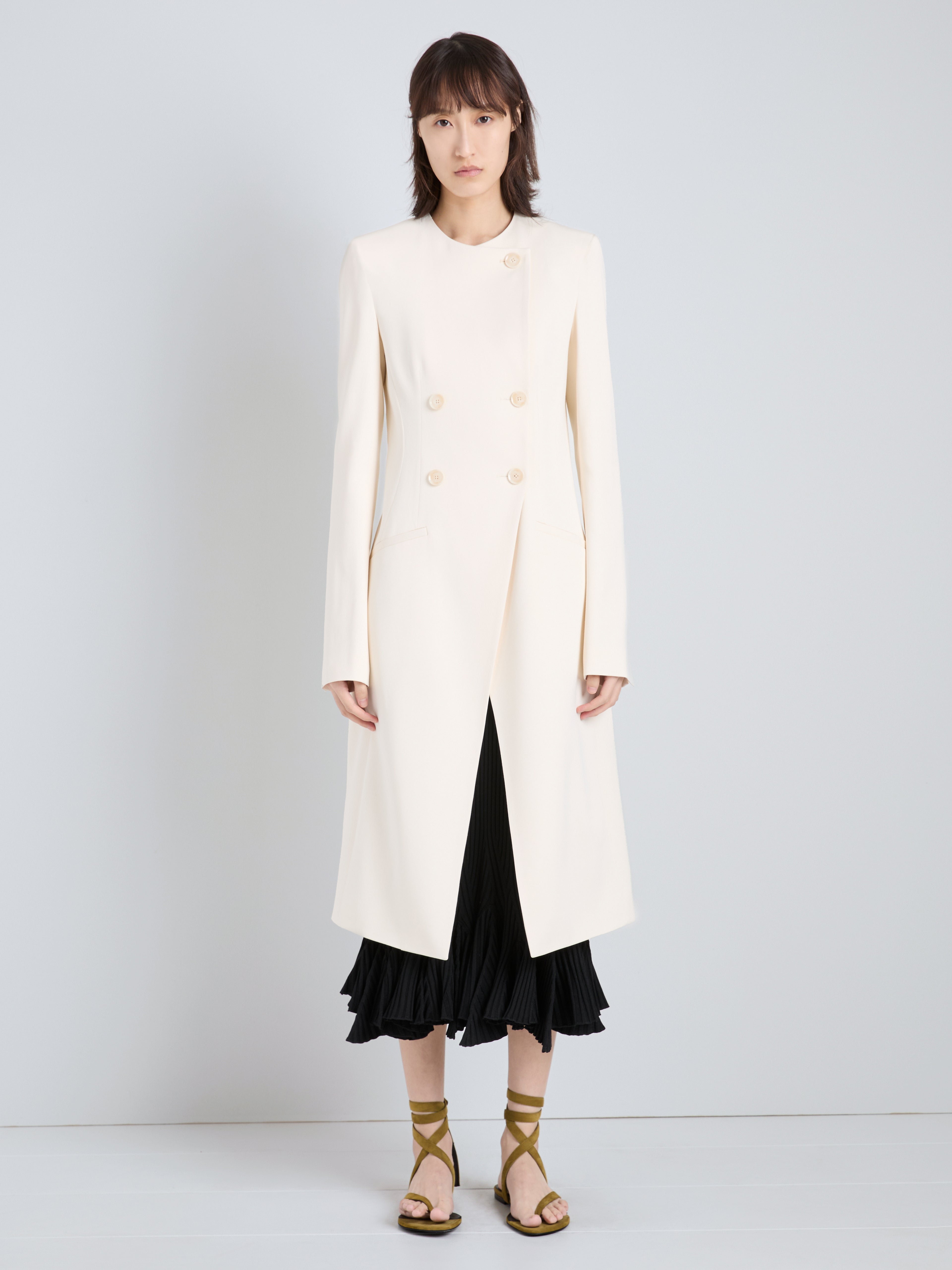 Anouk Women's Coat | Satin Back Crepe, Double-Breasted 5