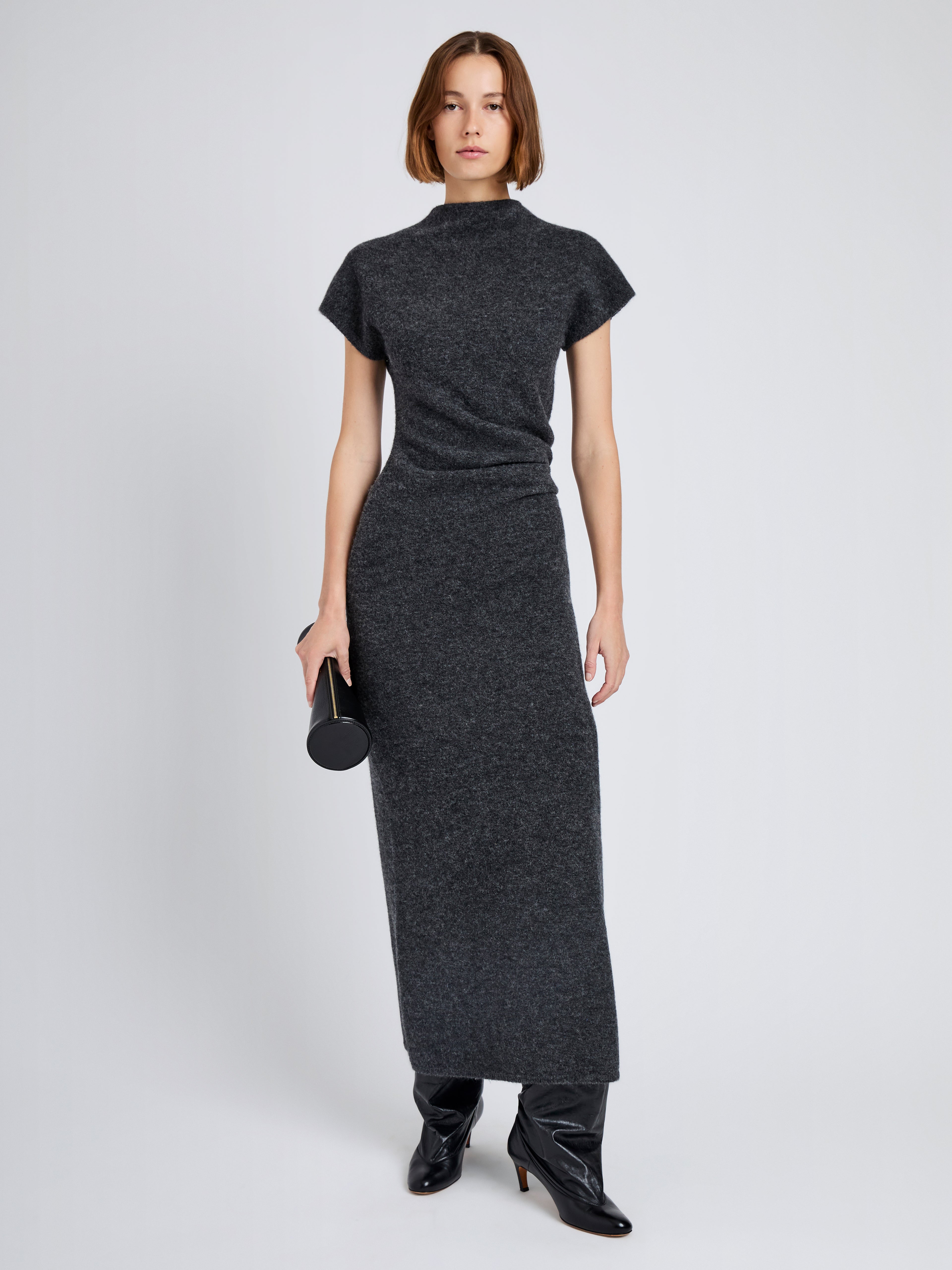 Ava Women's Ankle-Length Dress | Clean Boiled Wool, Slim Fit 1