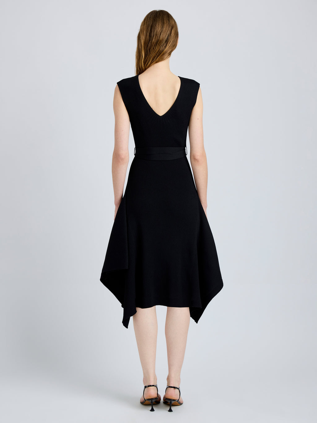 Ava Women's Black Dress | Rib Knit, Slim Fit, Sleeveless 4