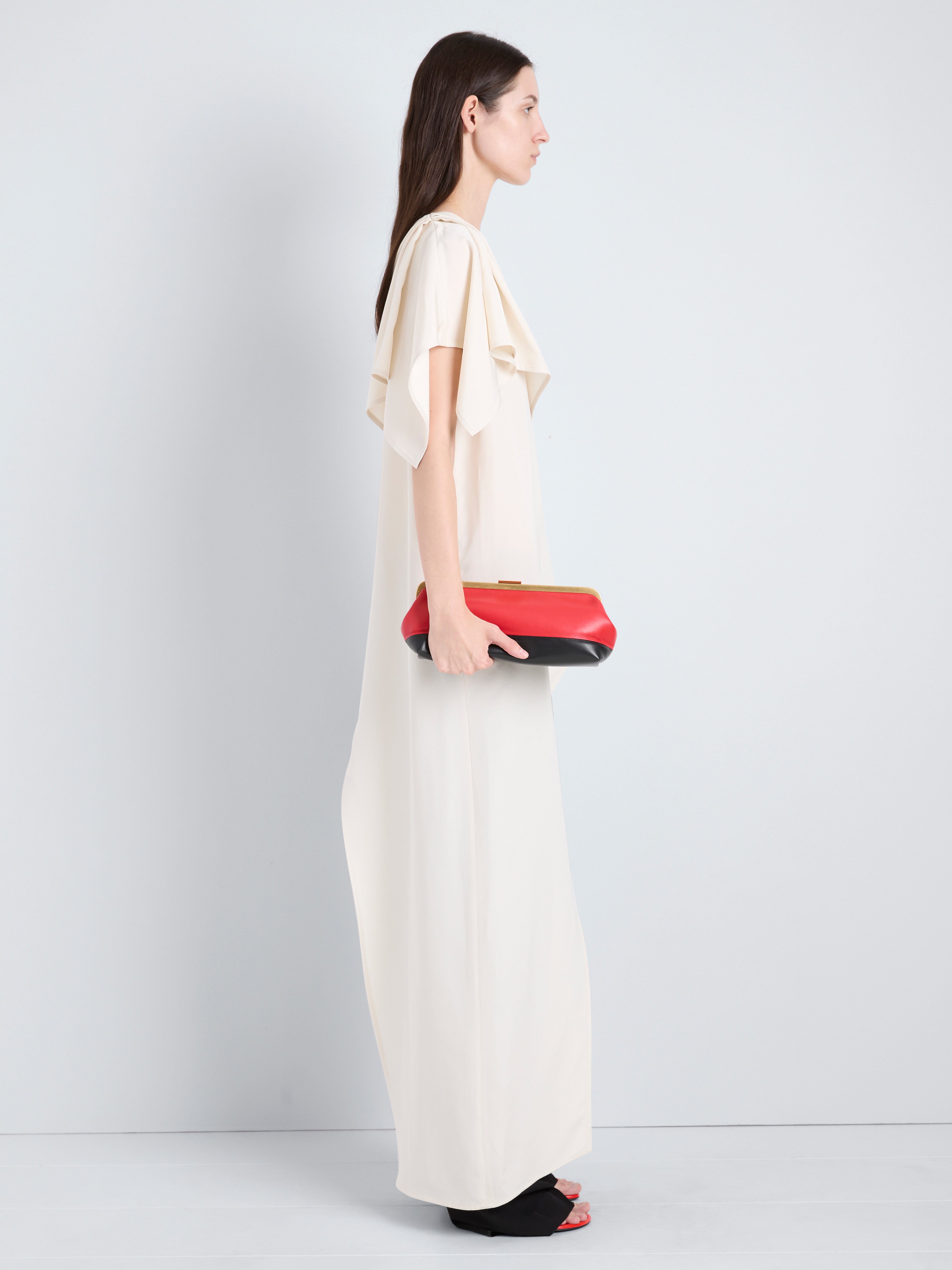 Ava Women's Clutch Bag | Striped Nappa Leather, Elegant Hand-held 1