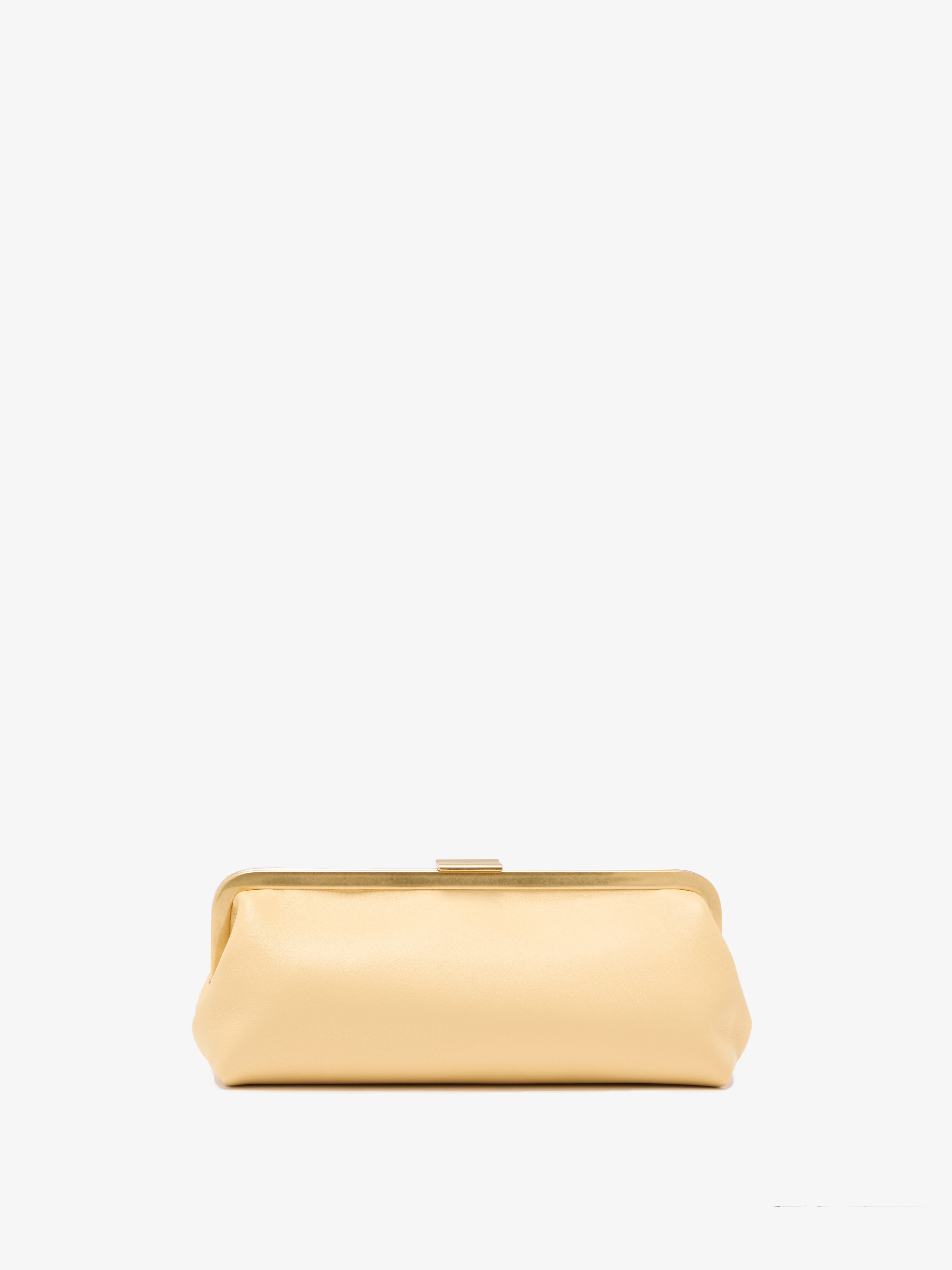 Ava Women's Clutch | Nappa Leather, Vintage Gold Framing 2