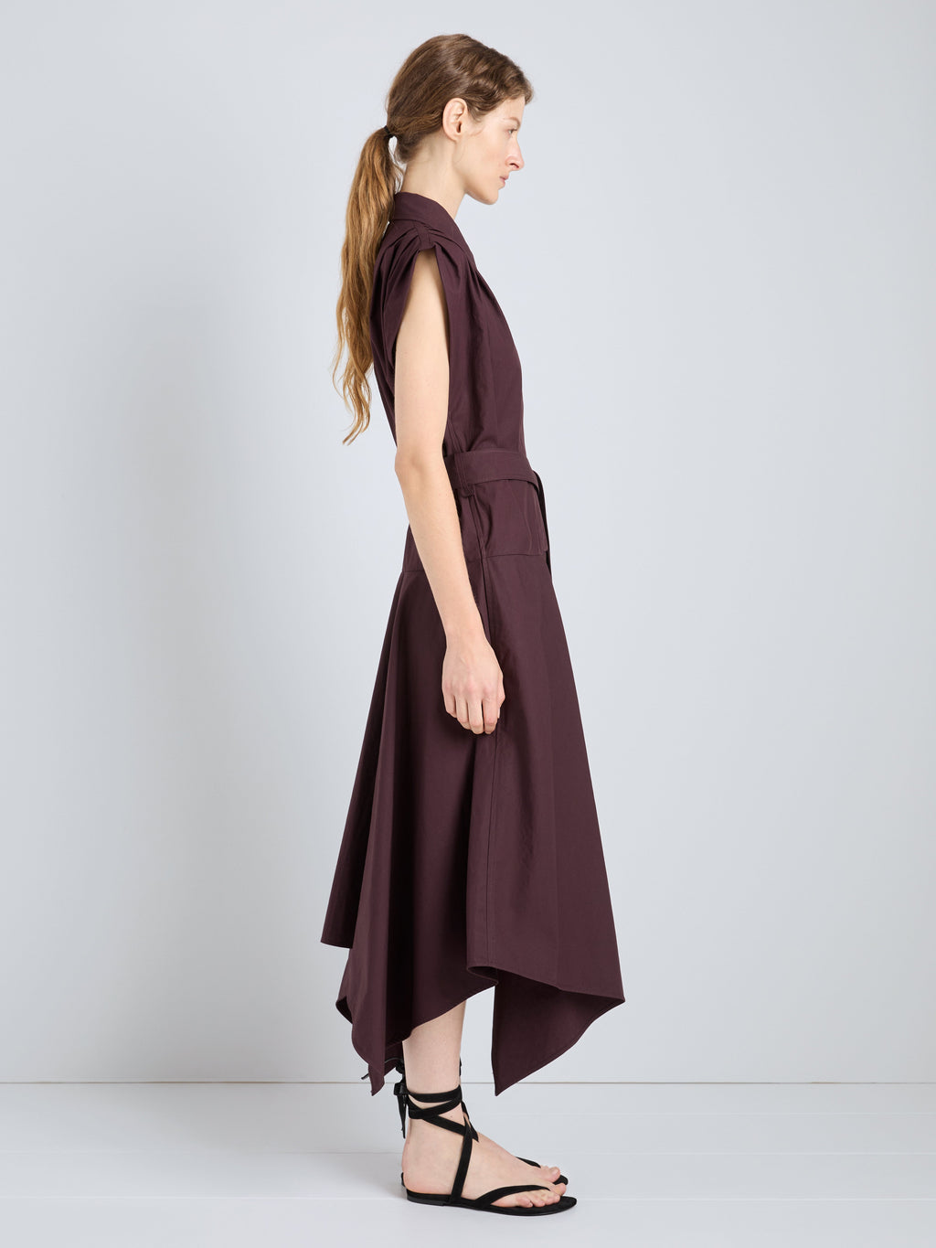 Ava Women's Dress | Classic Cotton, Asymmetrical Hem 2