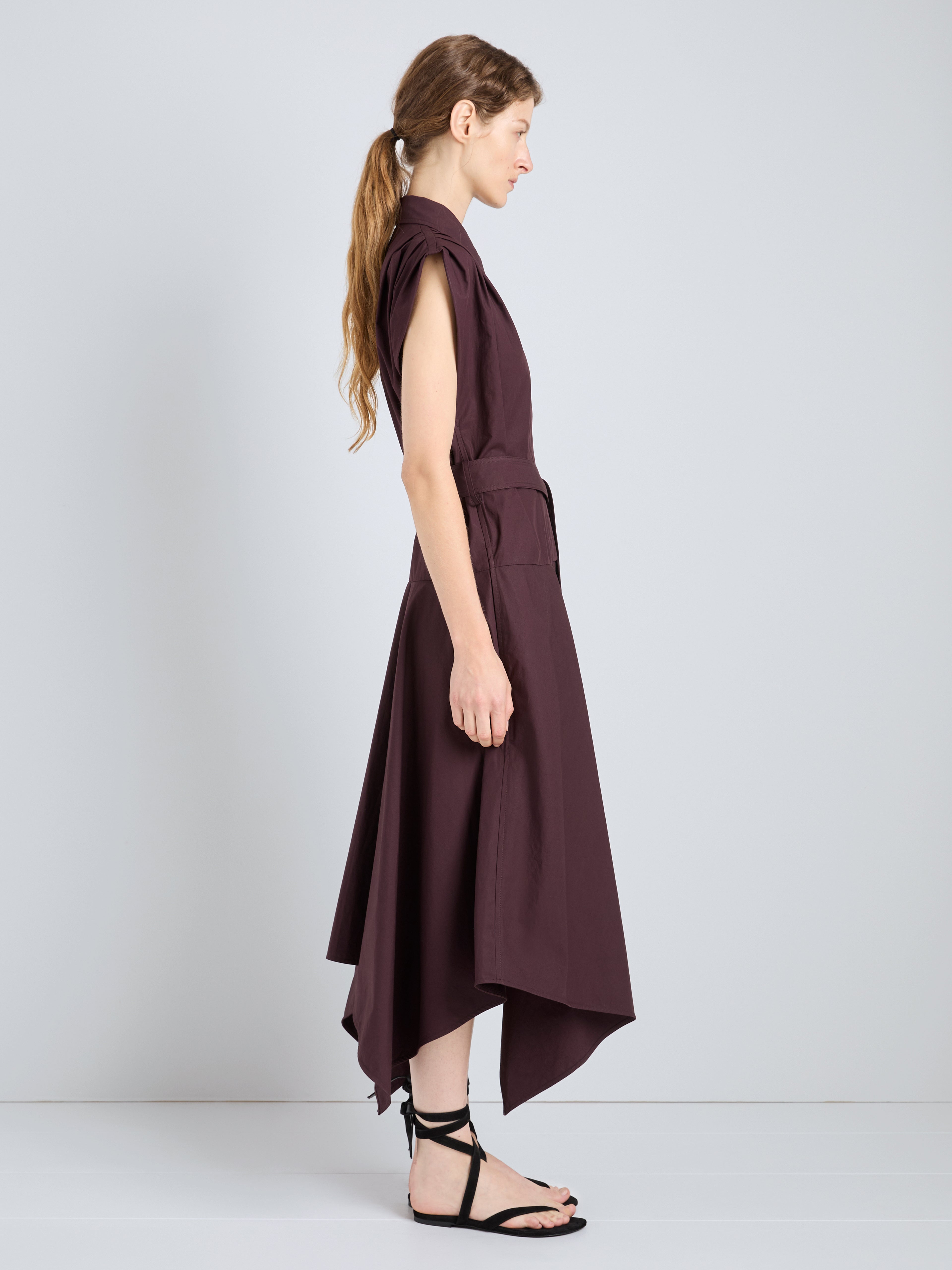 Ava Women's Dress | Classic Cotton, Asymmetrical Hem 2