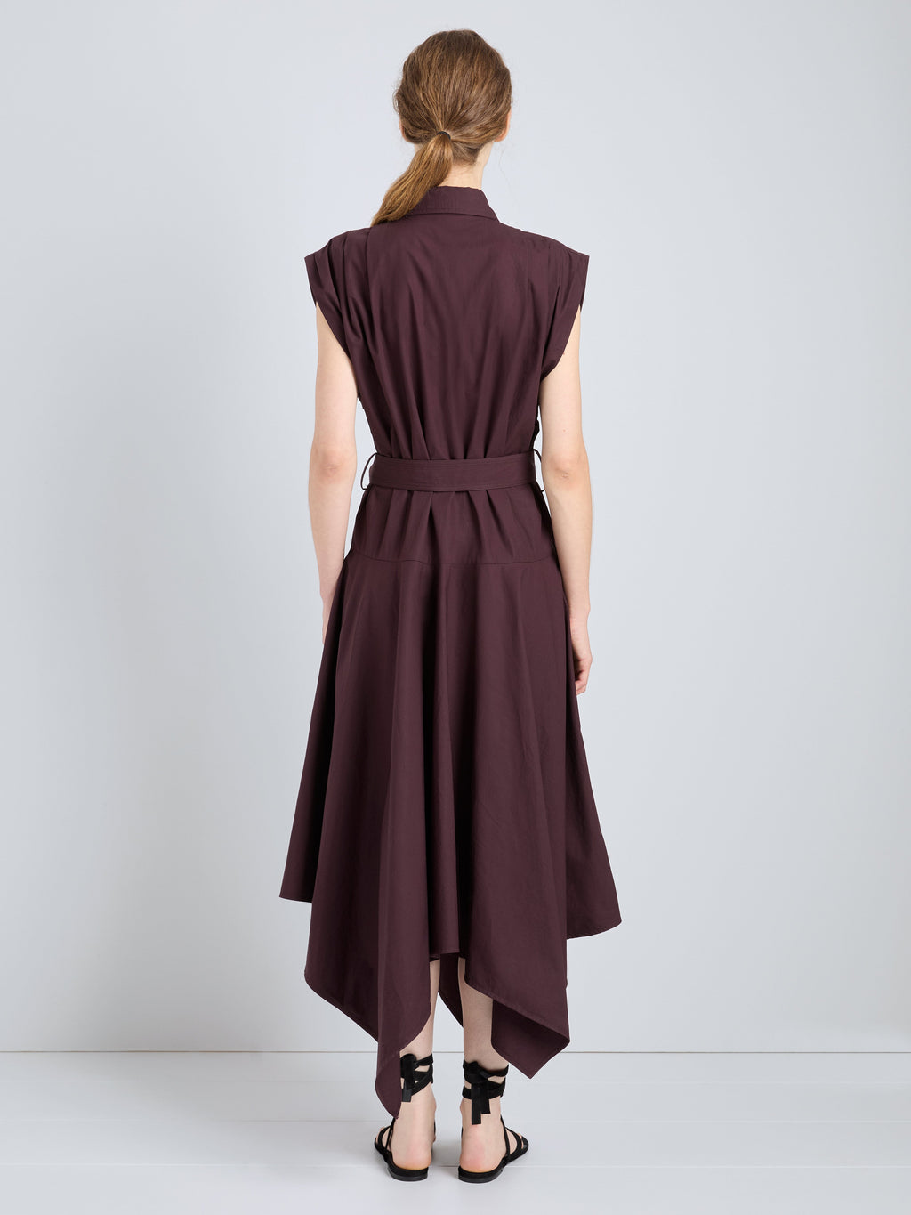 Ava Women's Dress | Classic Cotton, Asymmetrical Hem 3