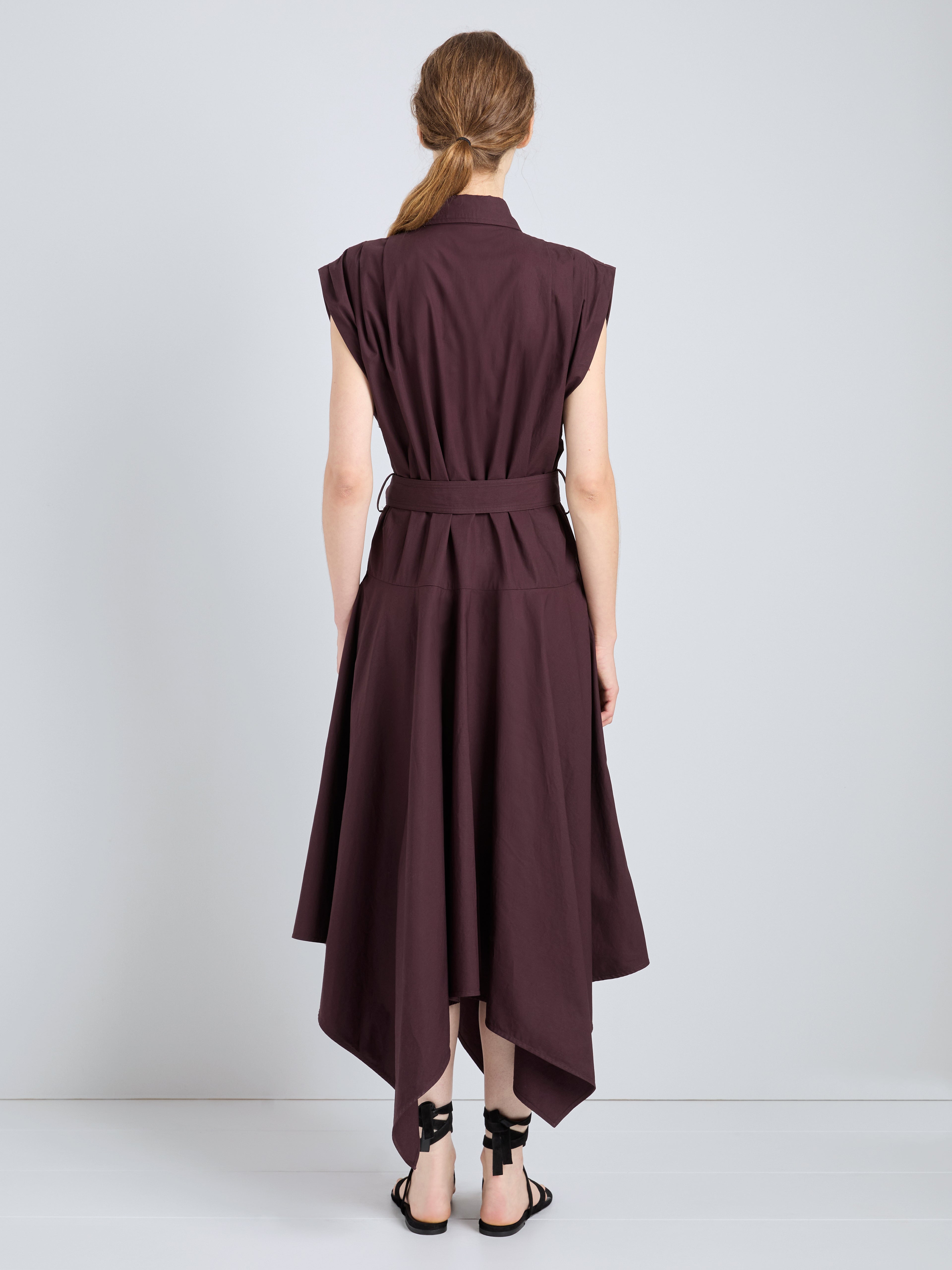 Ava Women's Dress | Classic Cotton, Asymmetrical Hem 3
