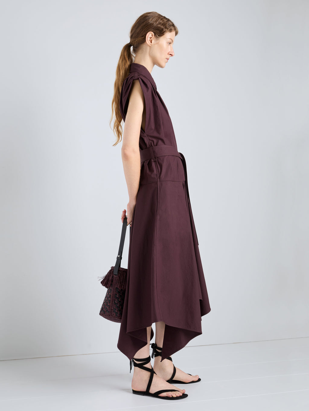 Ava Women's Dress | Classic Cotton, Asymmetrical Hem 5
