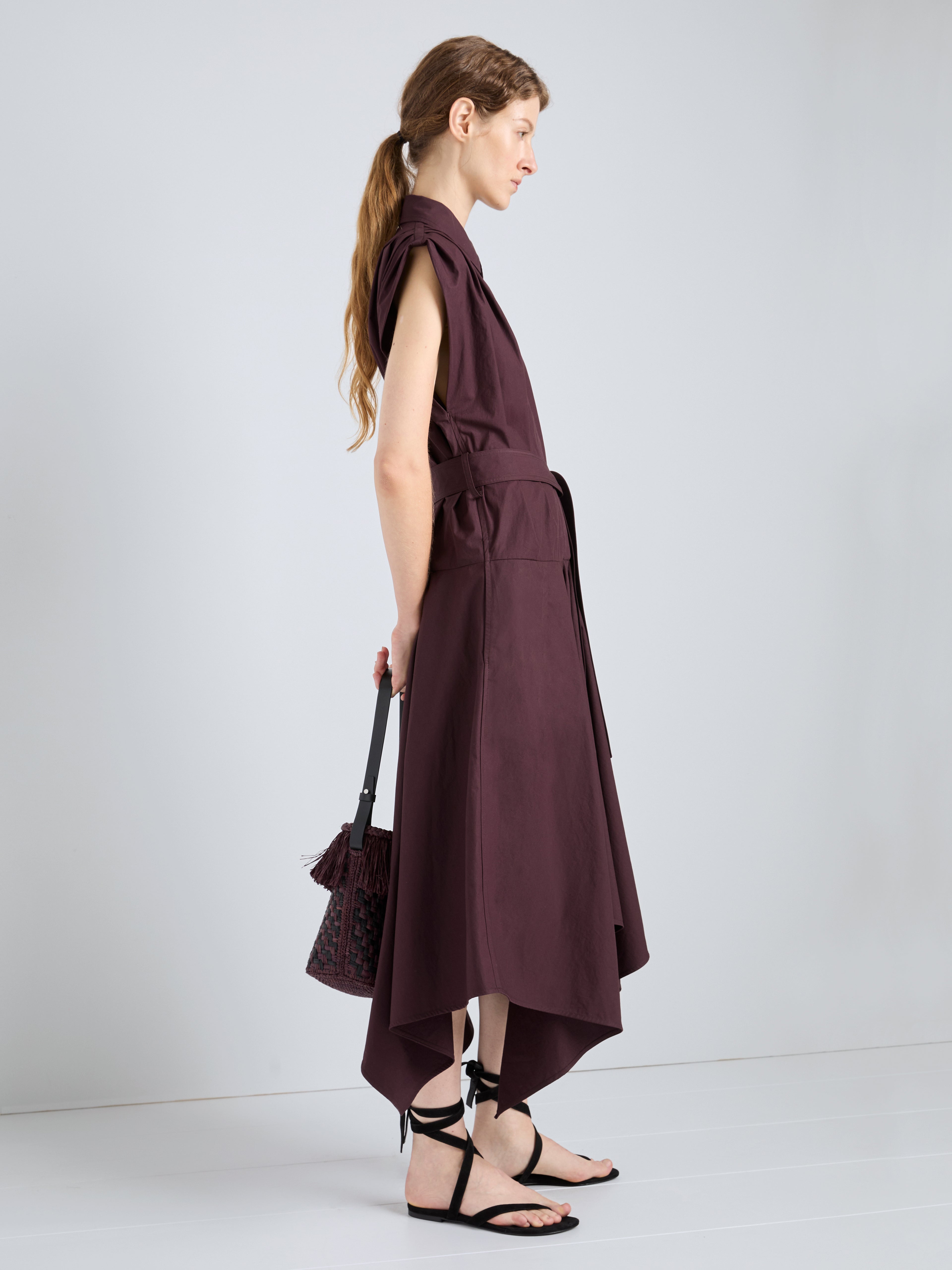 Ava Women's Dress | Classic Cotton, Asymmetrical Hem 5