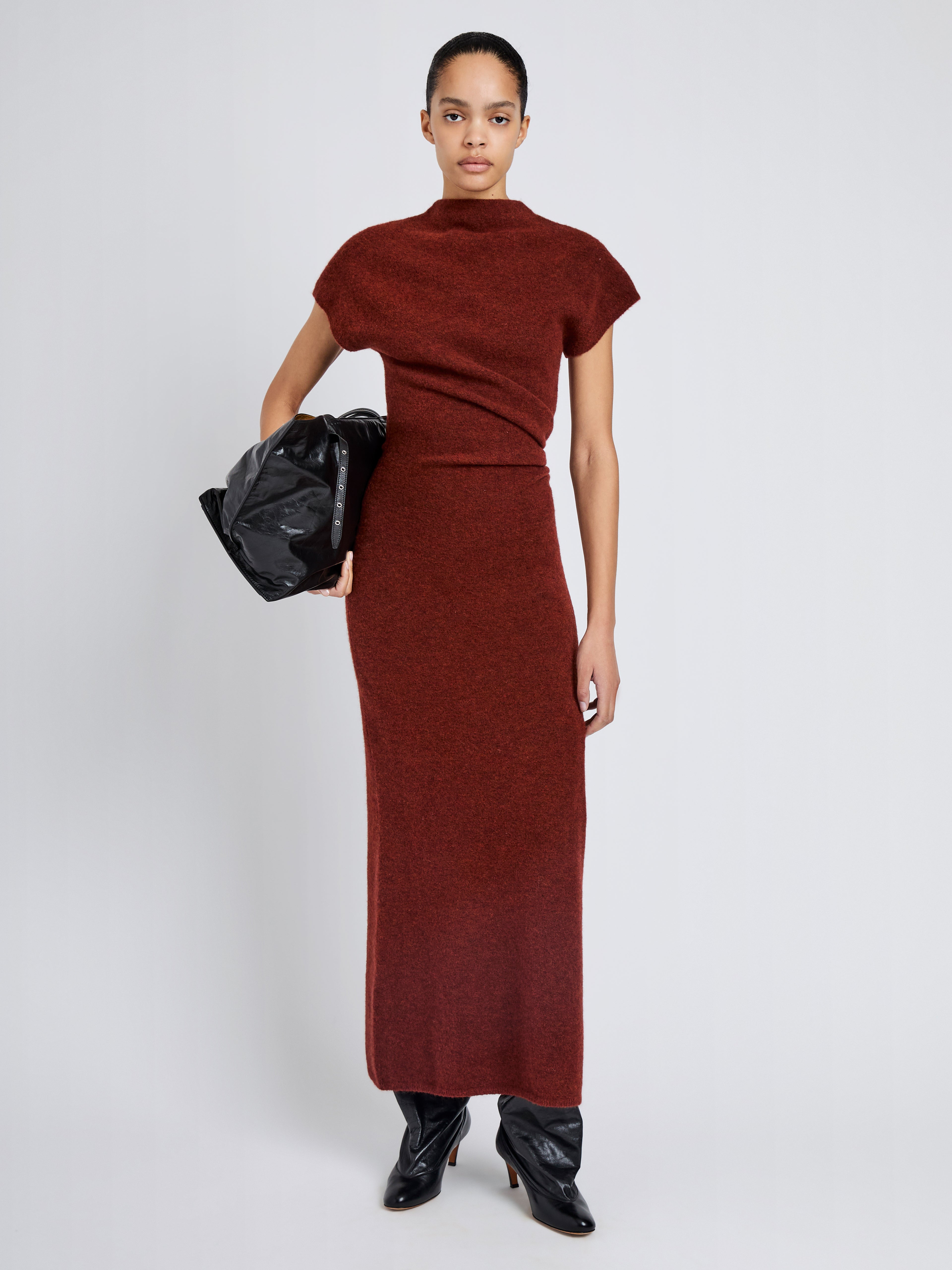 Ava Women's Dress | Clean Boiled Wool, Slim Fit Ankle-Length 1