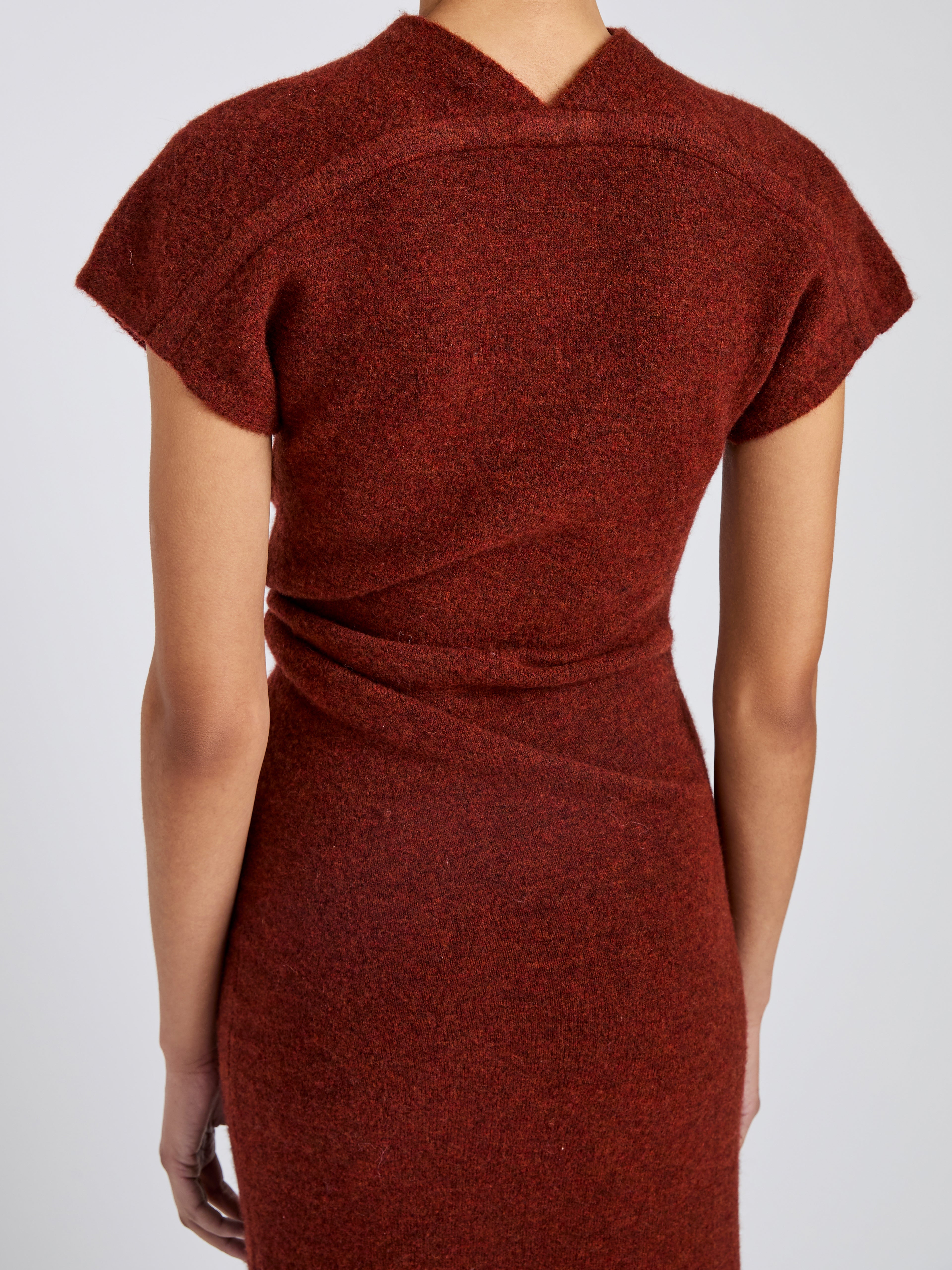 Ava Women's Dress | Clean Boiled Wool, Slim Fit Ankle-Length 4