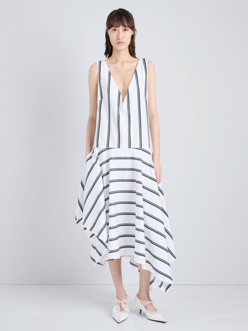 Bella Women's Shirt Dress | Cotton Silk Blend, Asymmetrical Hem 1