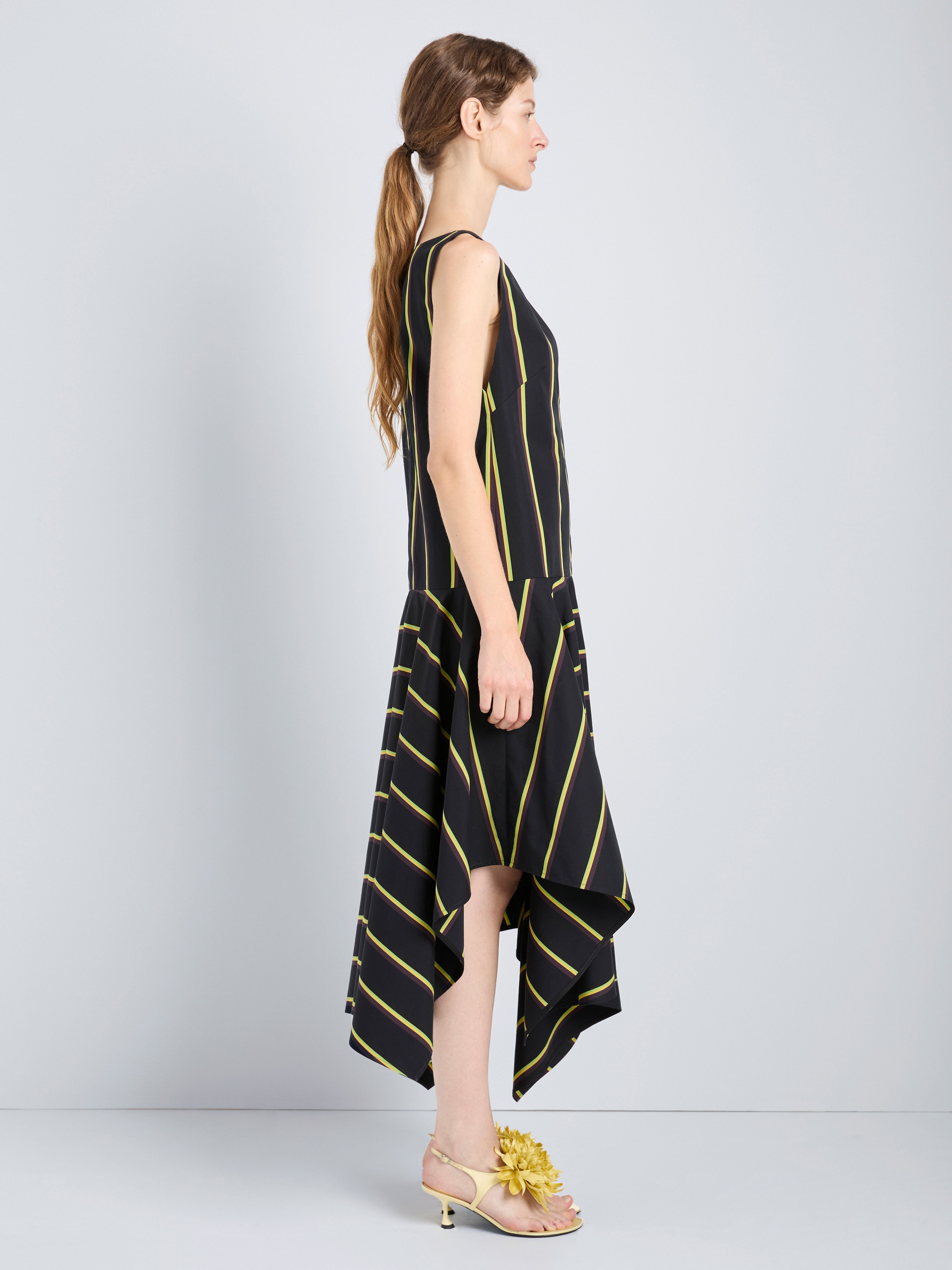 Bella Women's Shirt Dress | Cotton Silk Blend, Asymmetrical Hem 2