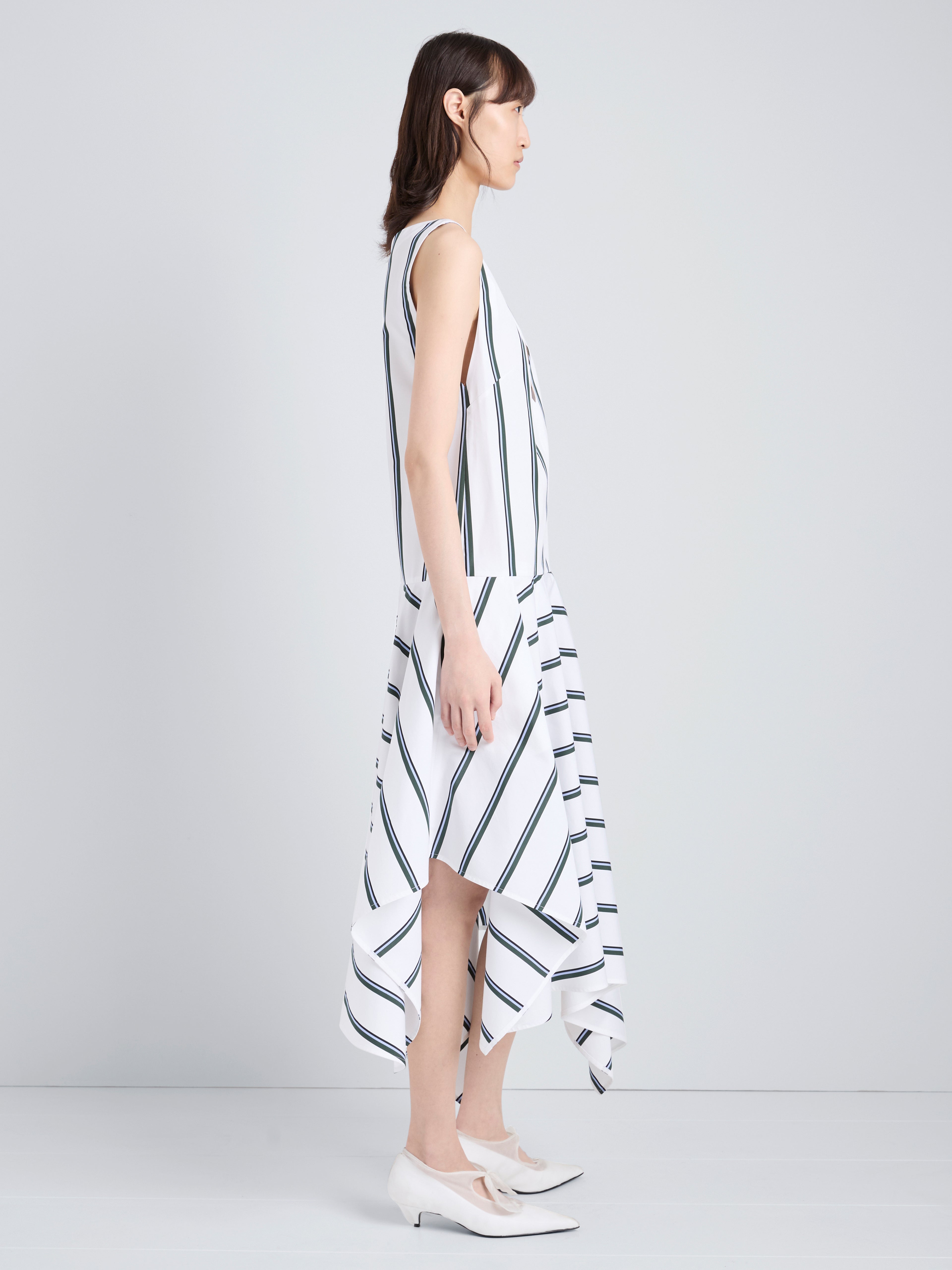 Bella Women's Shirt Dress | Cotton Silk Blend, Asymmetrical Hem 2