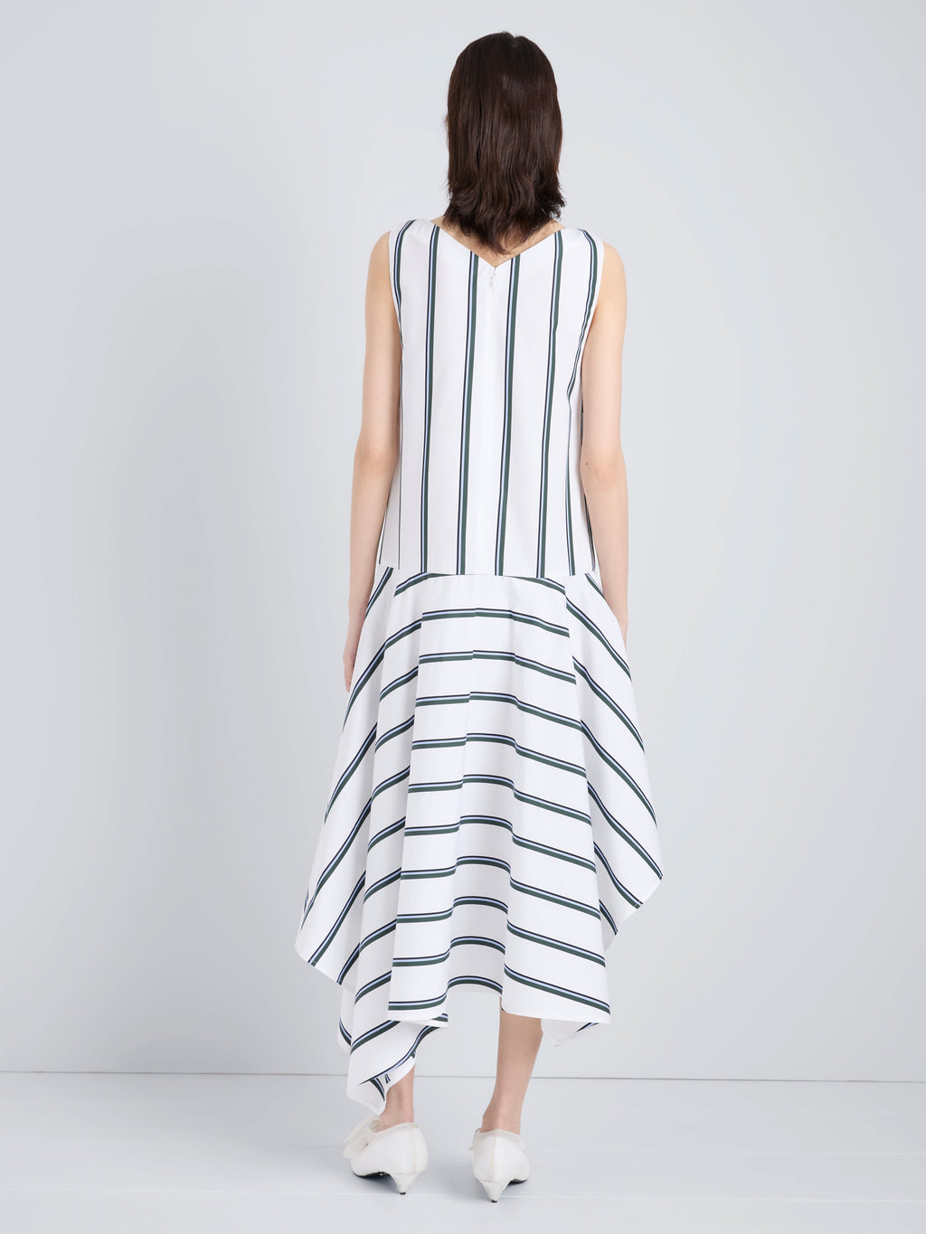 Bella Women's Shirt Dress | Cotton Silk Blend, Asymmetrical Hem 3