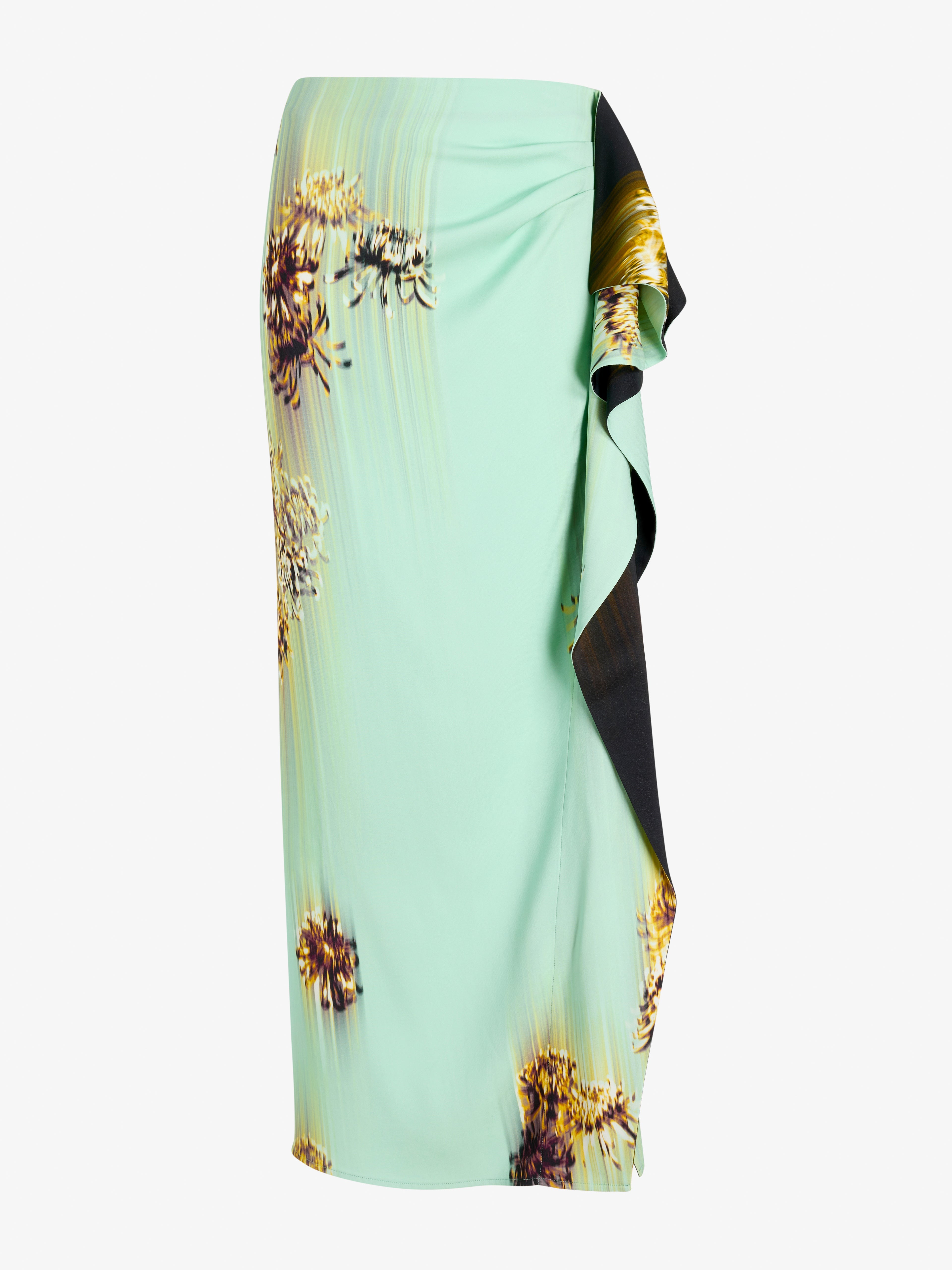 Cella Women's Midi Skirt | Double Printed Viscose Cady with Cascading Ruffle 0