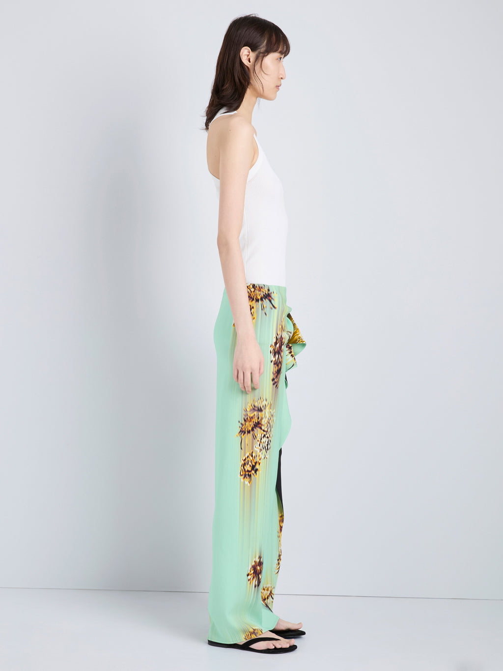 Cella Women's Midi Skirt | Double Printed Viscose Cady with Cascading Ruffle 2