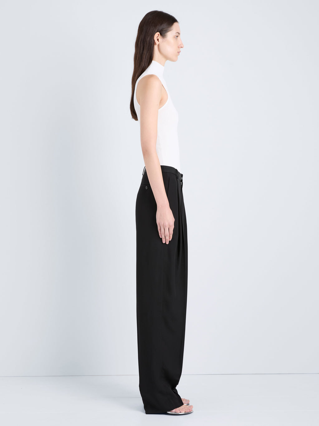 Clementina Women's Trousers | Oversized Viscose Twill 2