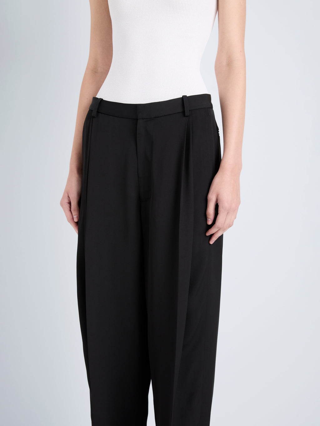 Clementina Women's Trousers | Oversized Viscose Twill 4