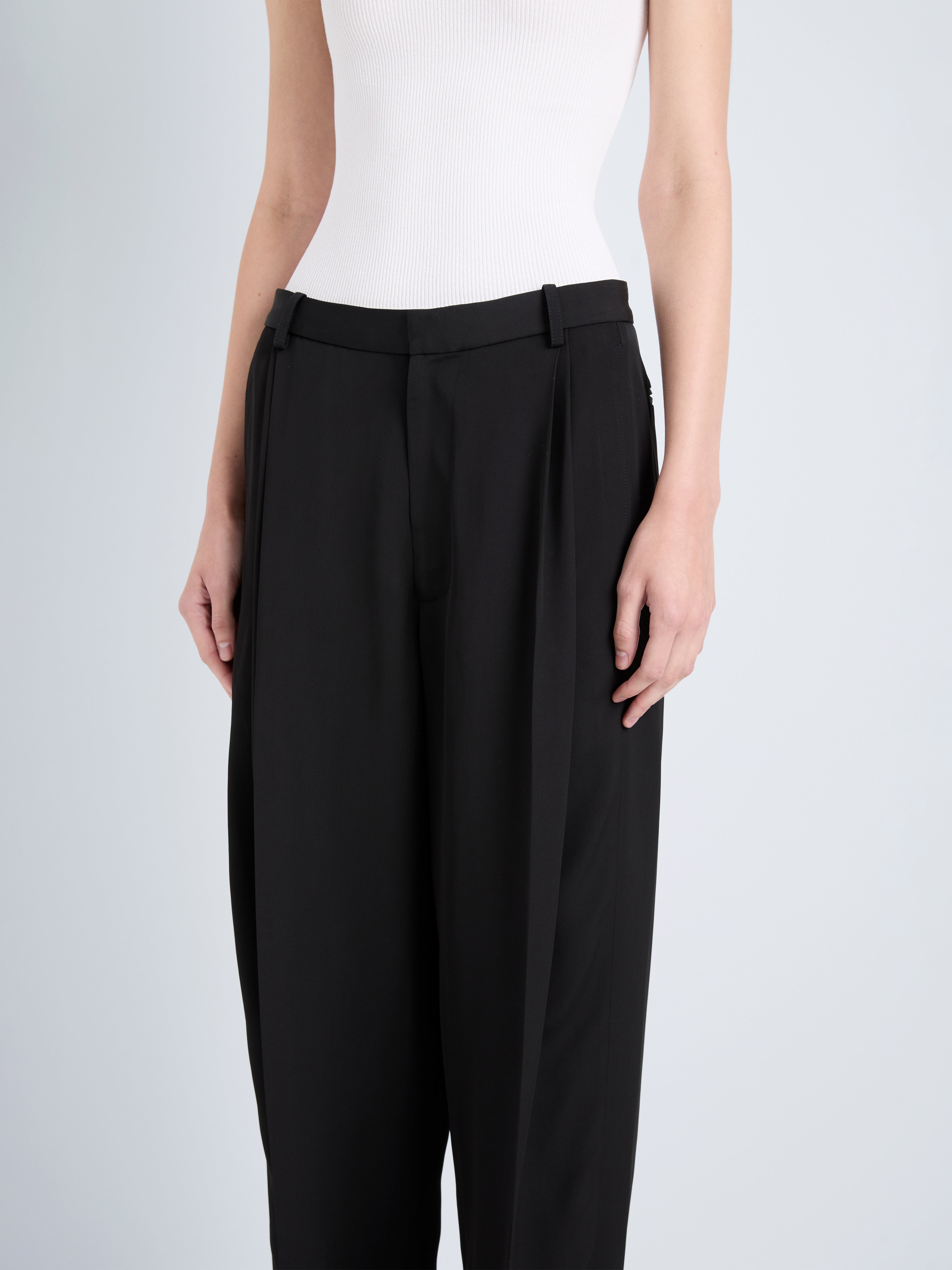 Clementina Women's Trousers | Oversized Viscose Twill 4