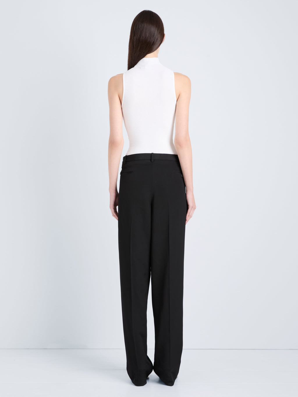 Clementina Women's Wide Leg Trousers | 100% Viscose Twill, Oversized Black Pants 3
