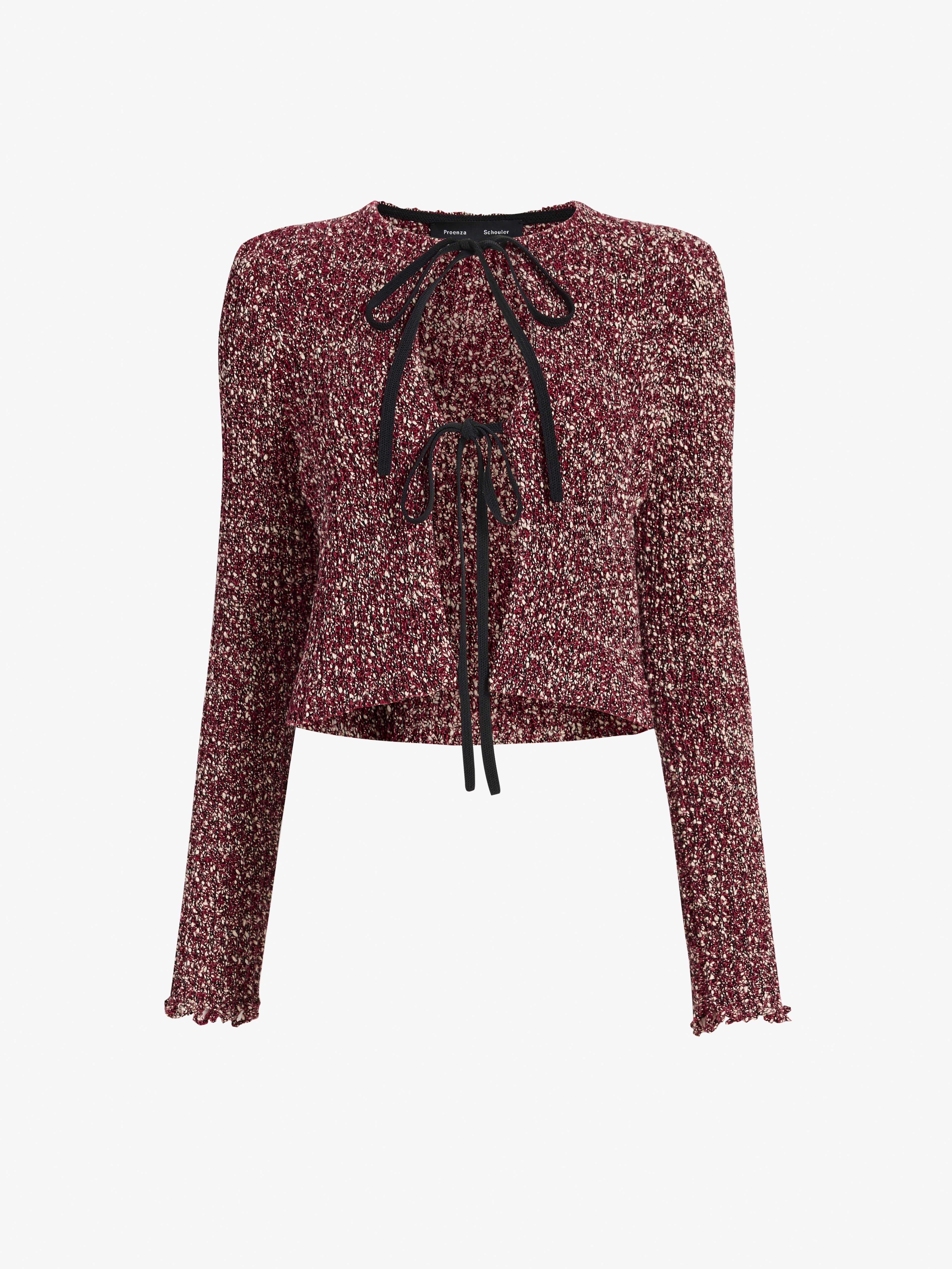Coco Women's Cropped Cardigan | Cotton-Linen Blend, Keyhole Detail 0