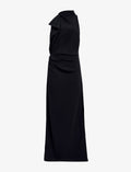 Daisy Women's Maxi Dress | Elegant Matte Double Crepe with Side Slit 0