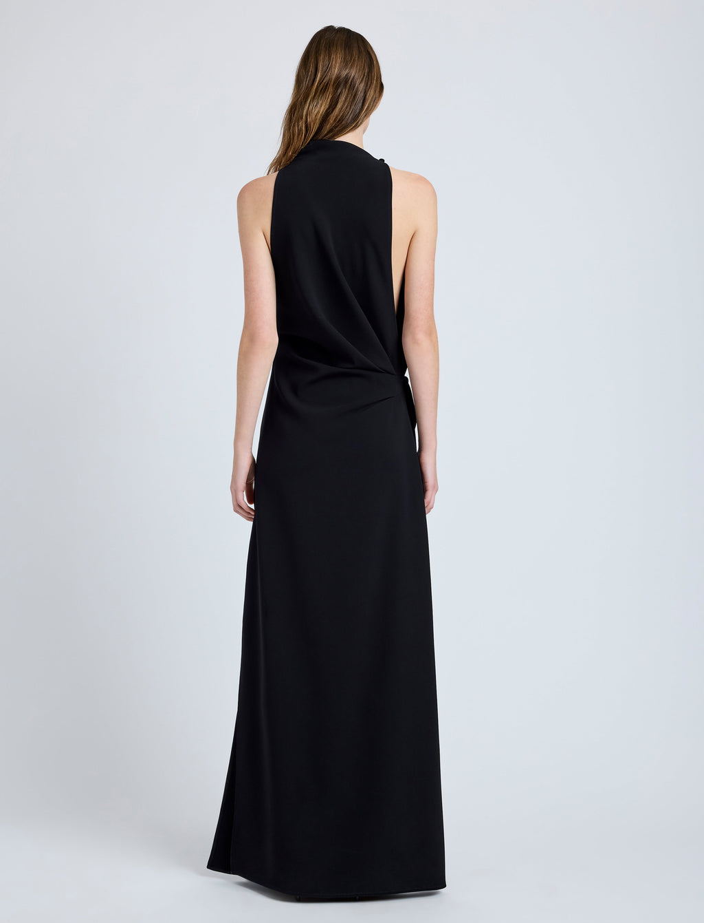 Daisy Women's Maxi Dress | Elegant Matte Double Crepe with Side Slit 3