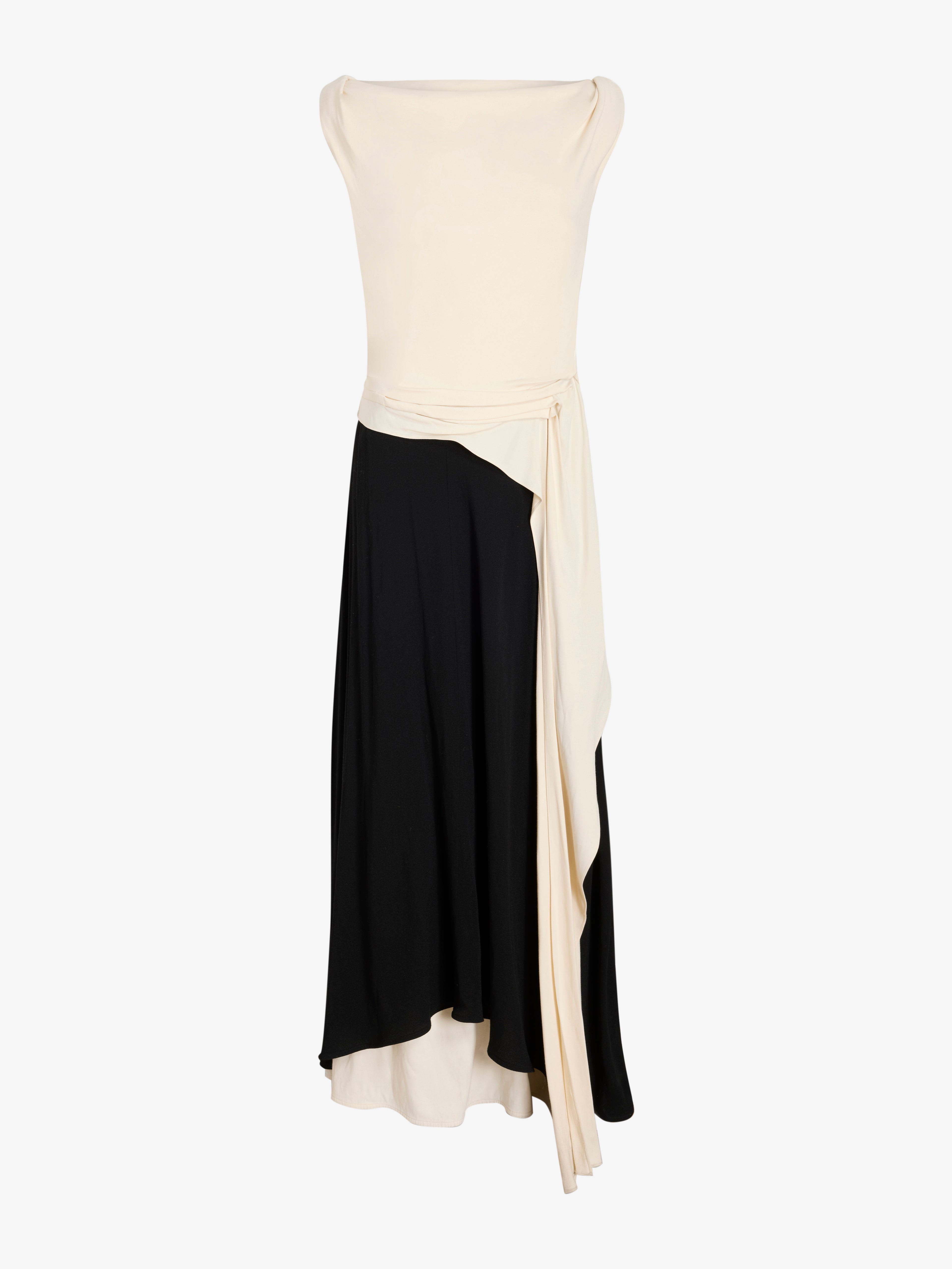 Daliah Women's Formal Dress | Satin Back Crepe, Elegant Floor-Length Black Dress for Wedding Guests 0
