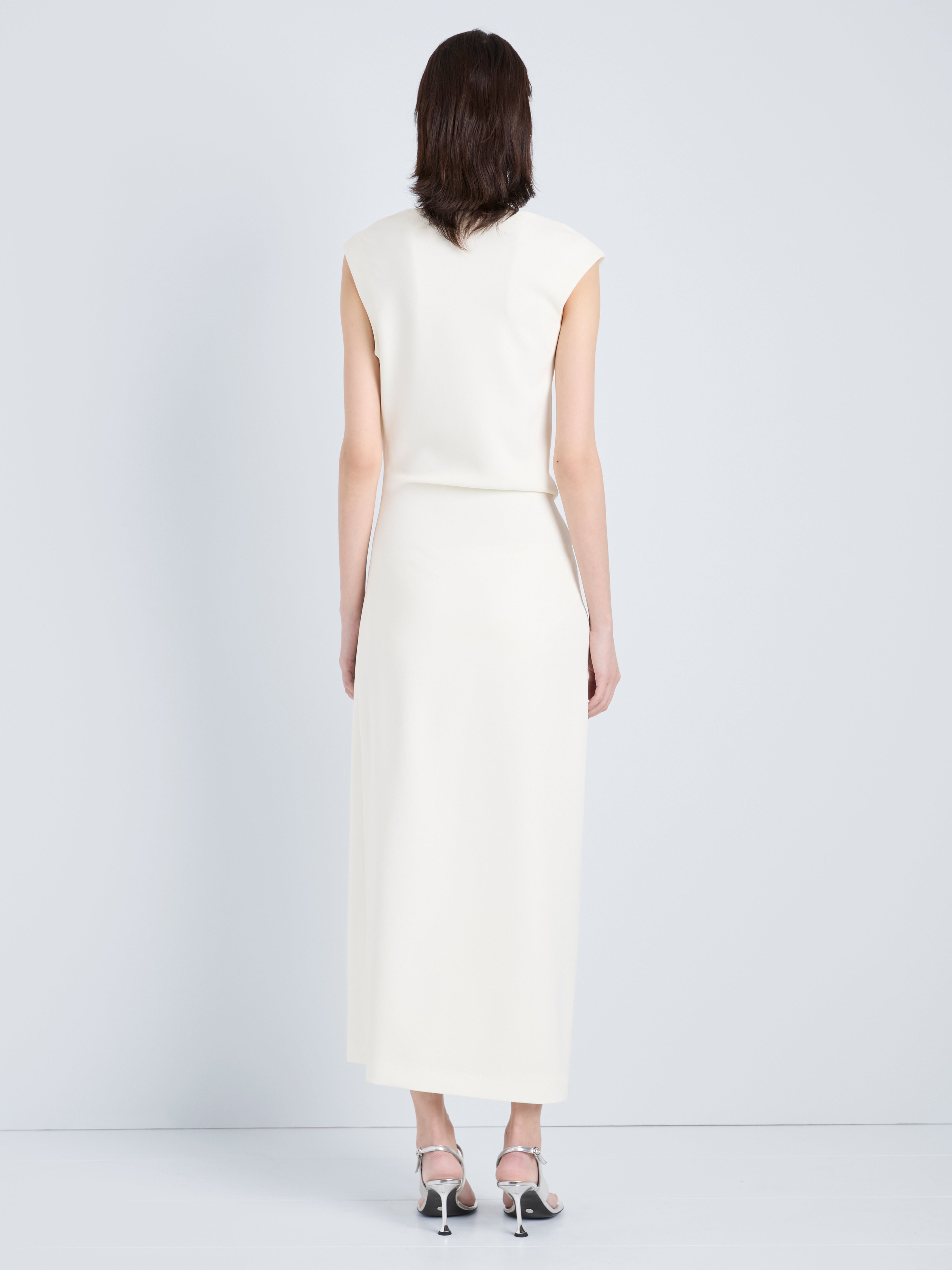 Damea Women's Cocktail Dress | Matte Double Crepe, Asymmetric Neckline 3