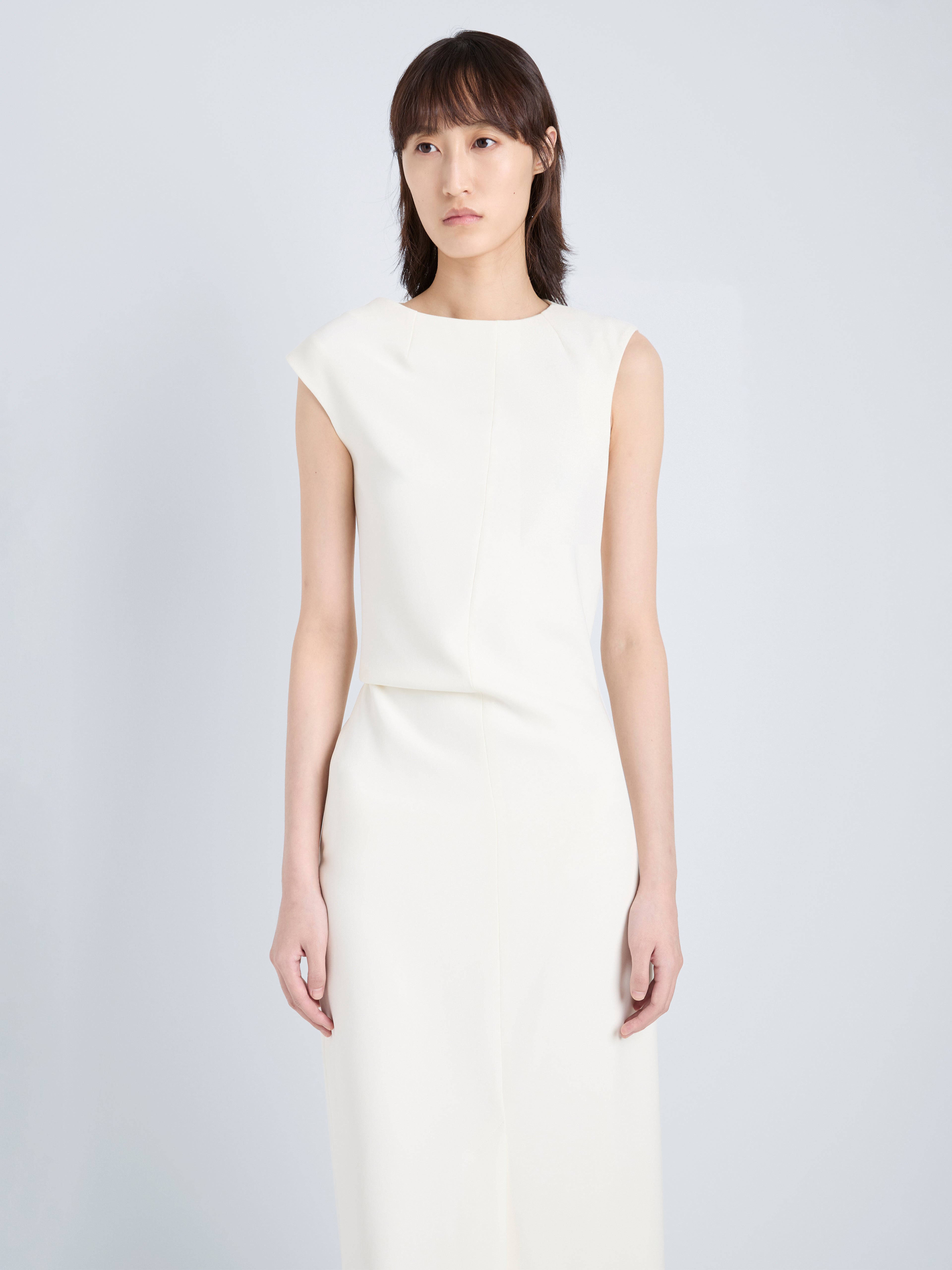 Damea Women's Cocktail Dress | Matte Double Crepe, Asymmetric Neckline 4