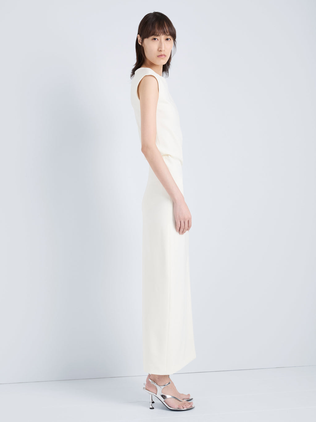 Damea Women's Cocktail Dress | Matte Double Crepe, Asymmetric Neckline 5