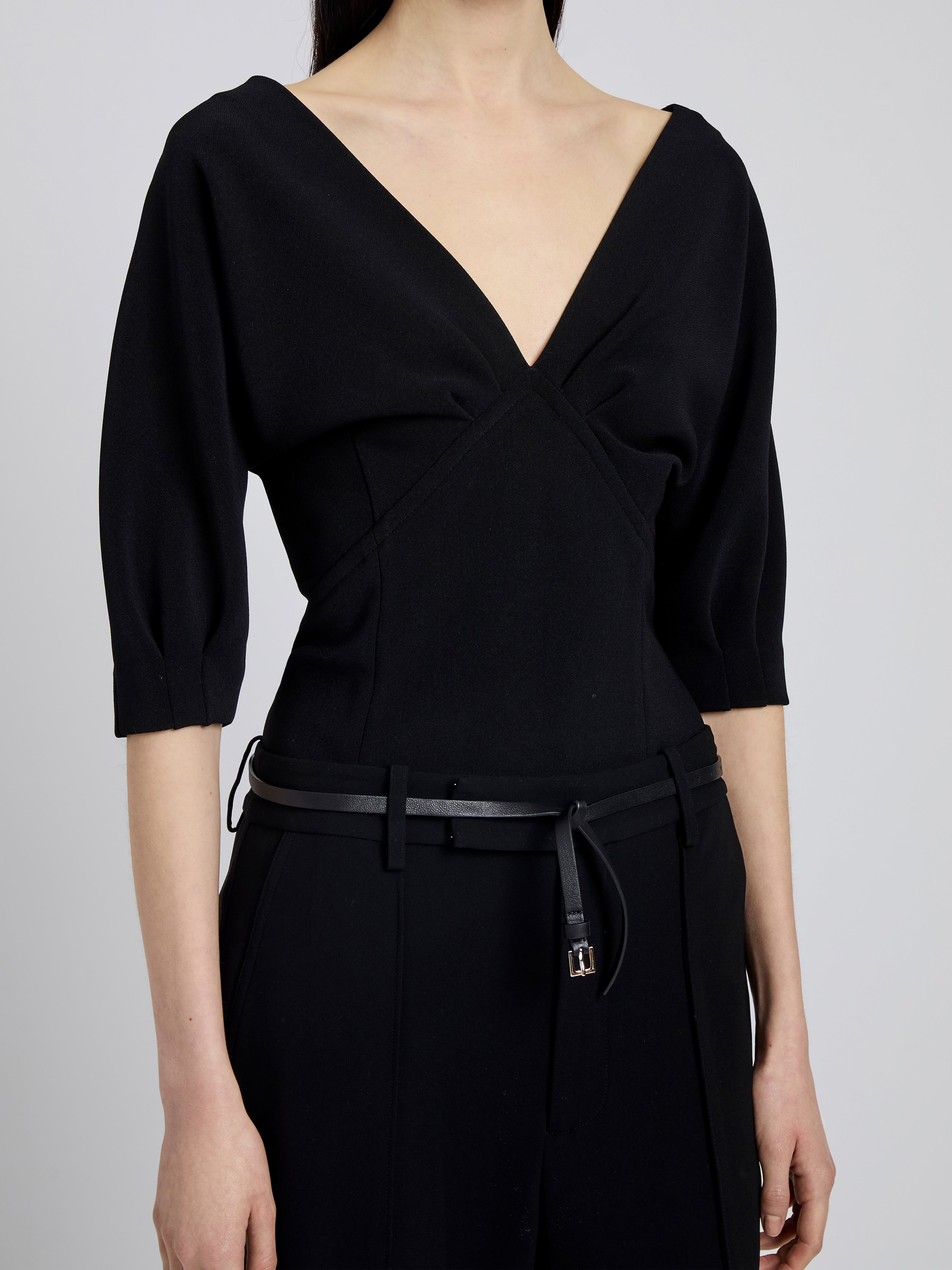 Dareen Women's Top | Compact Stretch Crepe, Slim Fit 5