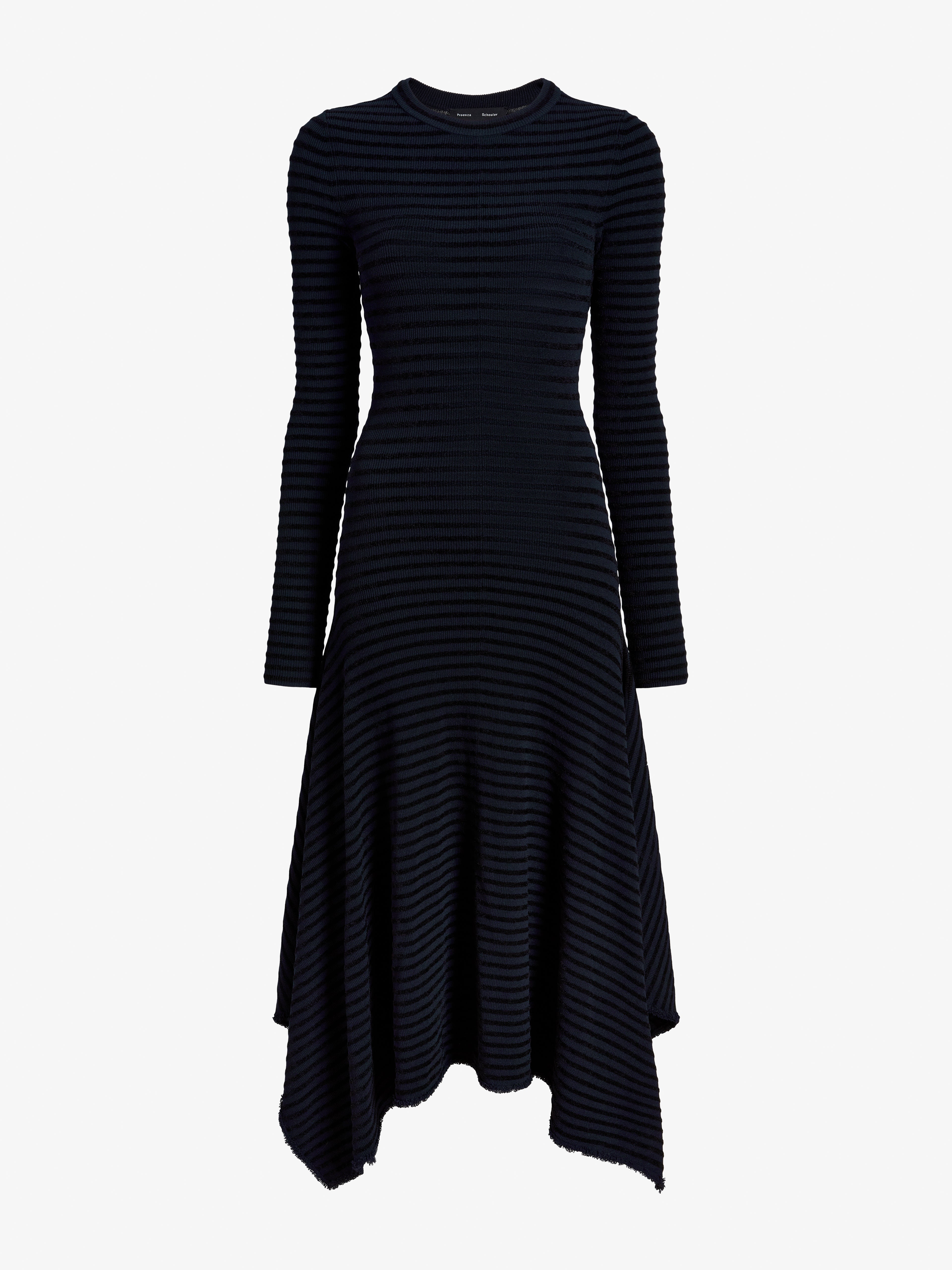 Didi Women's Dress | Matte Viscose Velvet Stripe 0