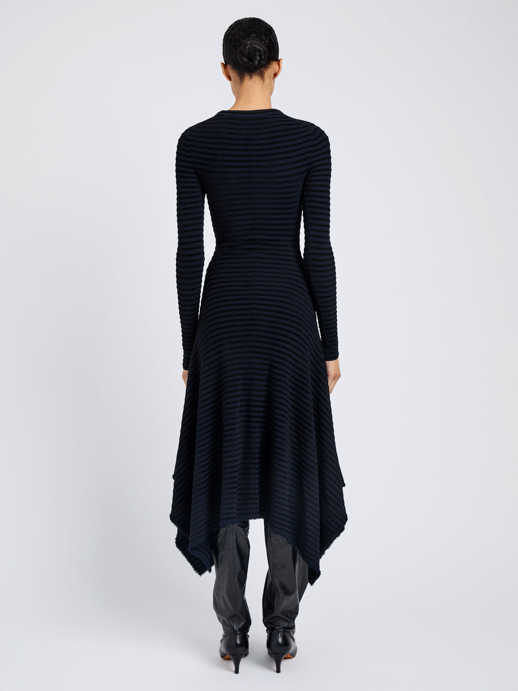 Didi Women's Dress | Matte Viscose Velvet Stripe 3
