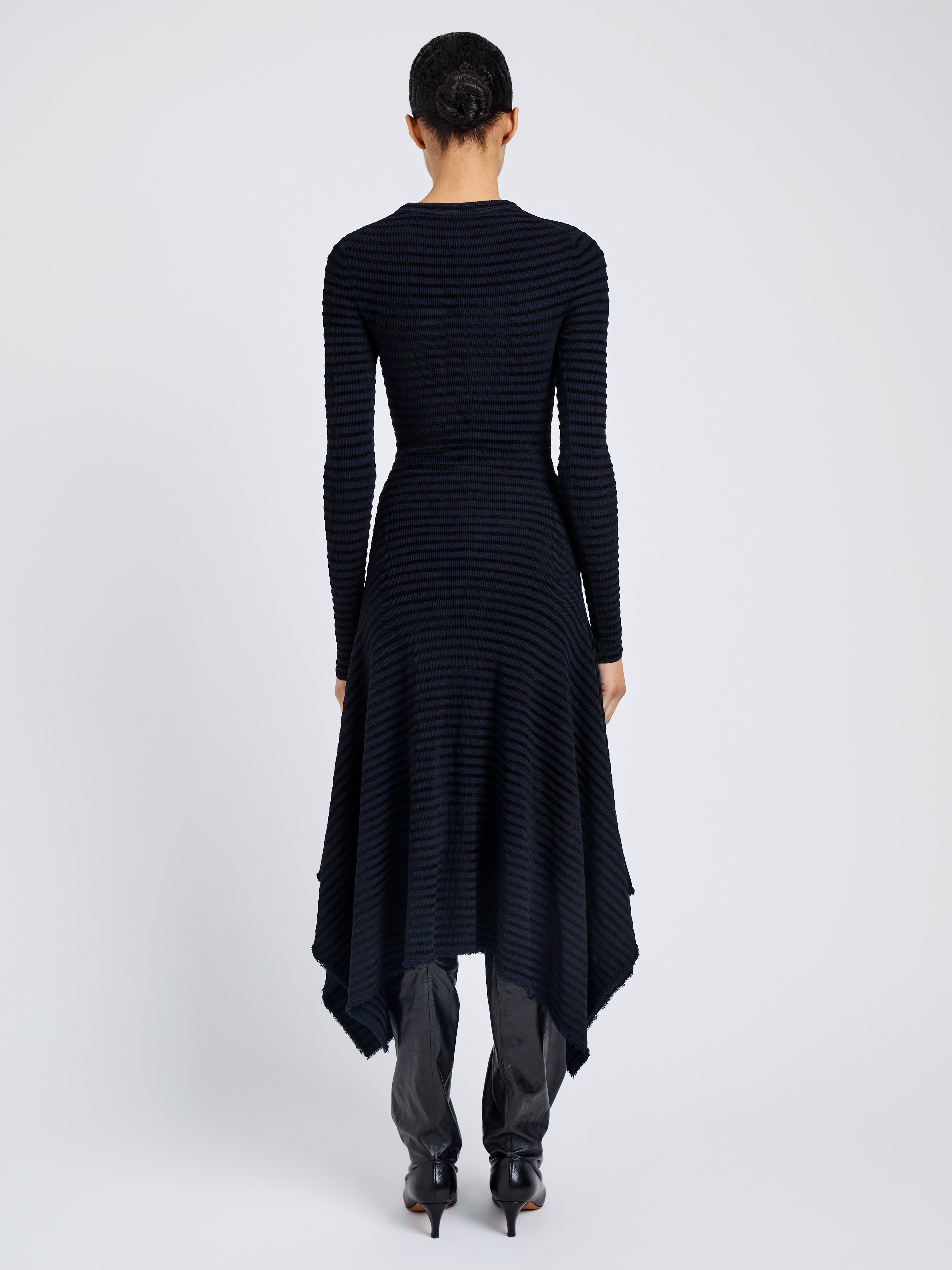 Didi Women's Dress | Matte Viscose Velvet Stripe 3