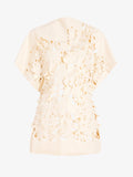 Dina Women's Top | Lacquered Cotton, Short Sleeves 0